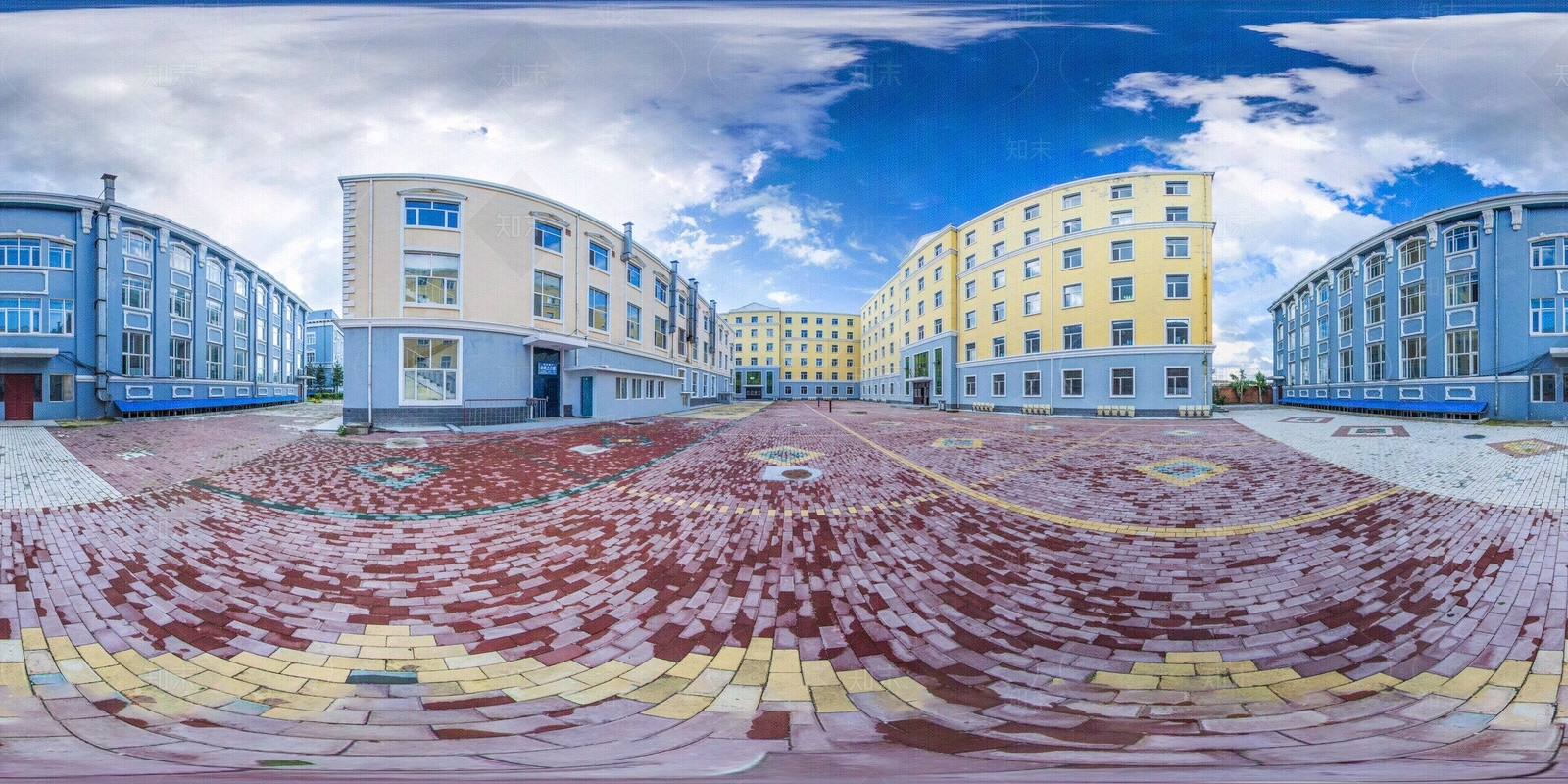 HDR城市小区社区广场全景贴图下载【ID:1158974279】