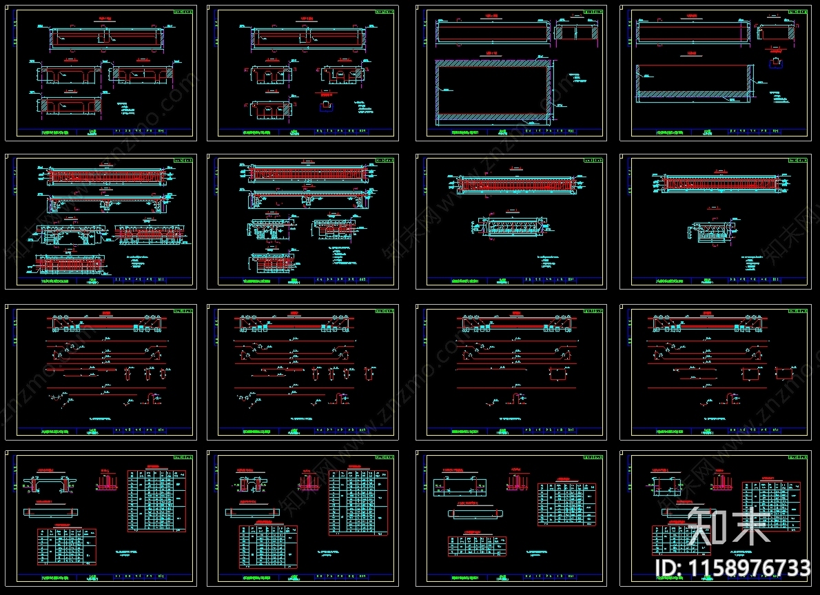 195套市政桥梁CAcad施工图下载【ID:1158976733】