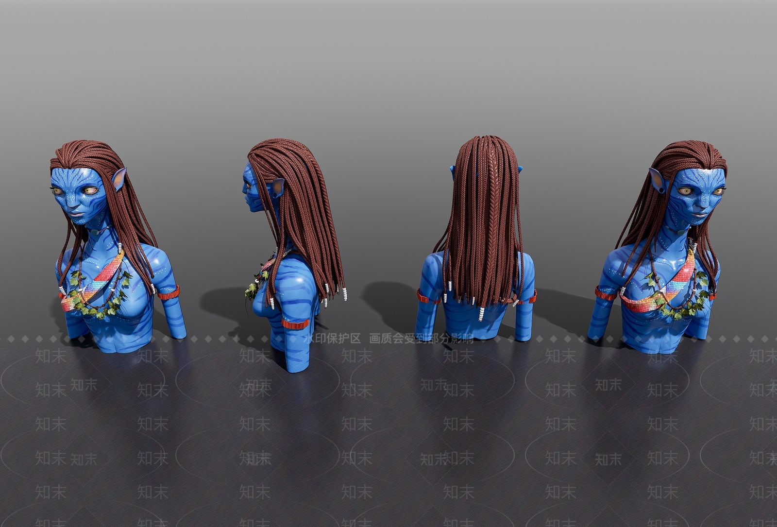 阿凡达影视角色人物摆件雕塑3D模型下载【ID:1158977352】