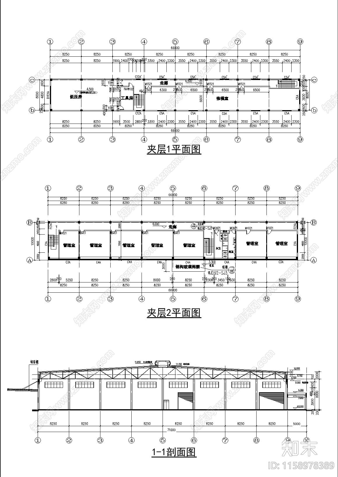 漆包线车间cad施工图下载【ID:1158978389】