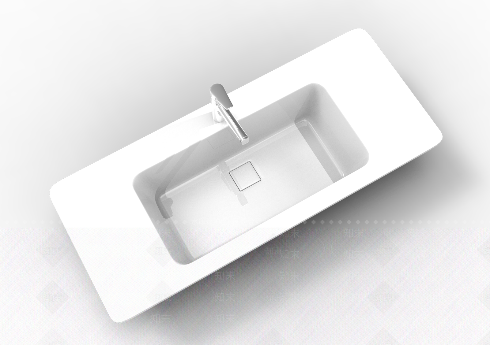 薄边一体盆3D模型下载【ID:1158985731】