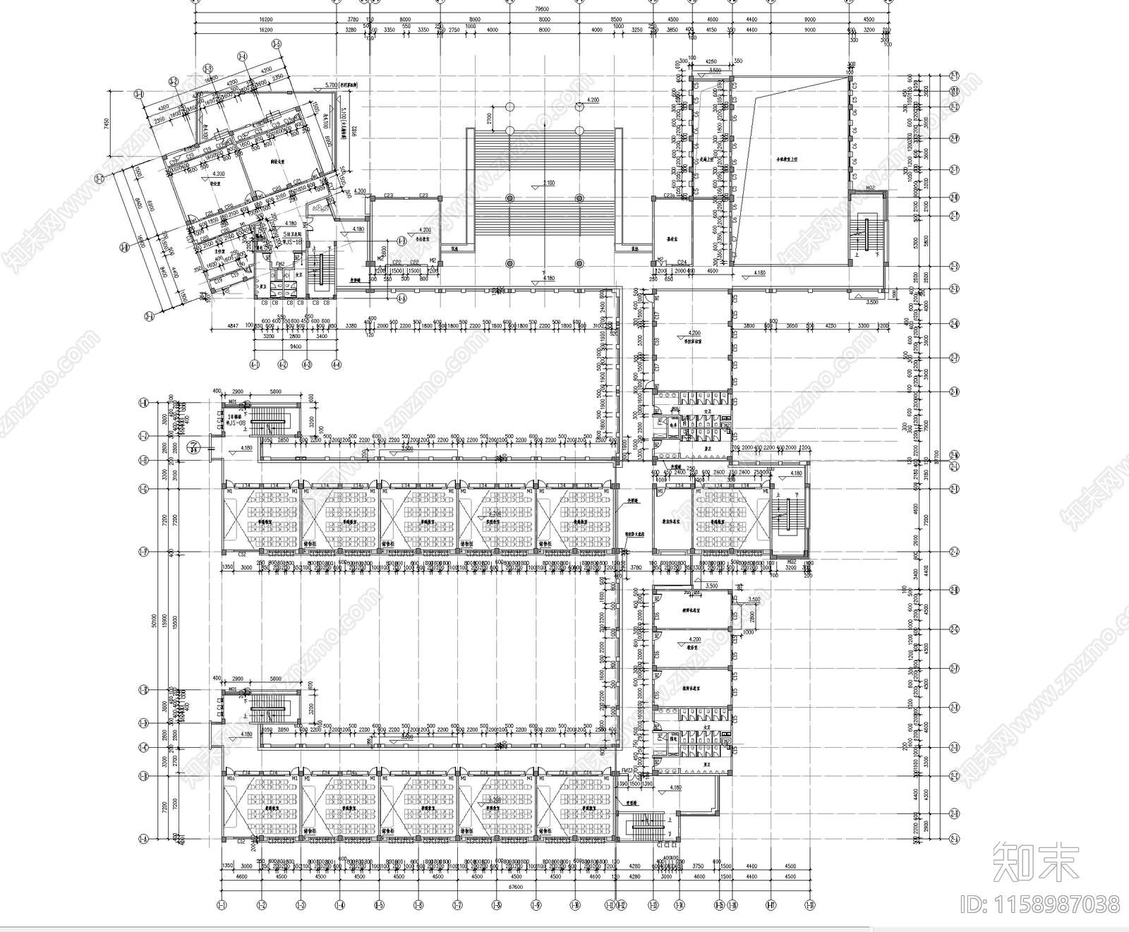 27班小学整套建cad施工图下载【ID:1158987038】