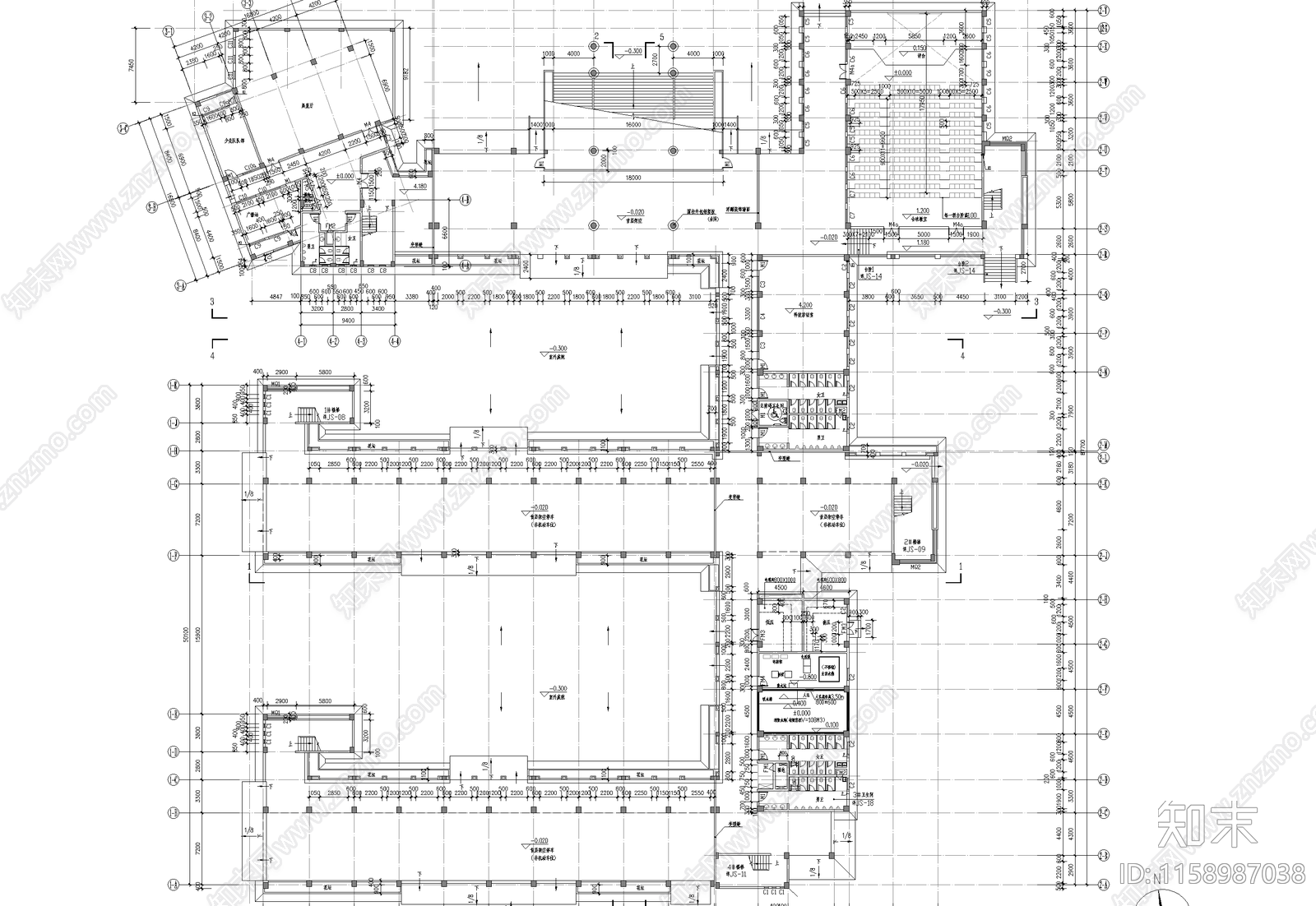 27班小学整套建cad施工图下载【ID:1158987038】