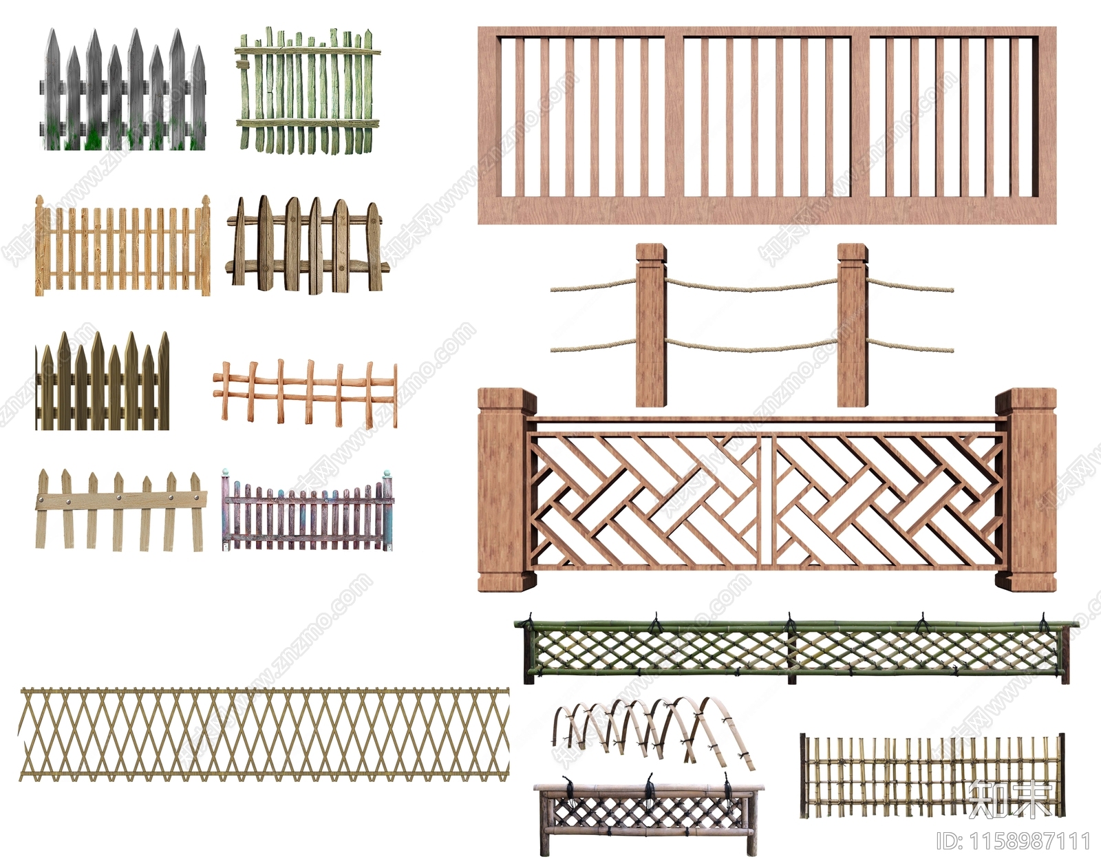 PSD免抠炭化矮篱笆栅栏木围栏下载【ID:1158987111】
