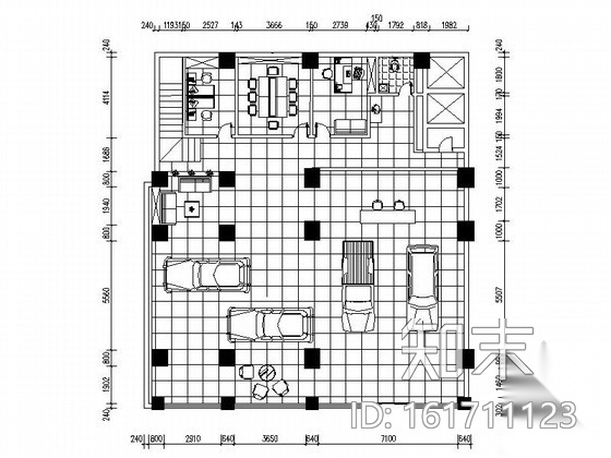 [原创]现代简约汽车专卖店室内施工图（含效果图）cad施工图下载【ID:161711123】