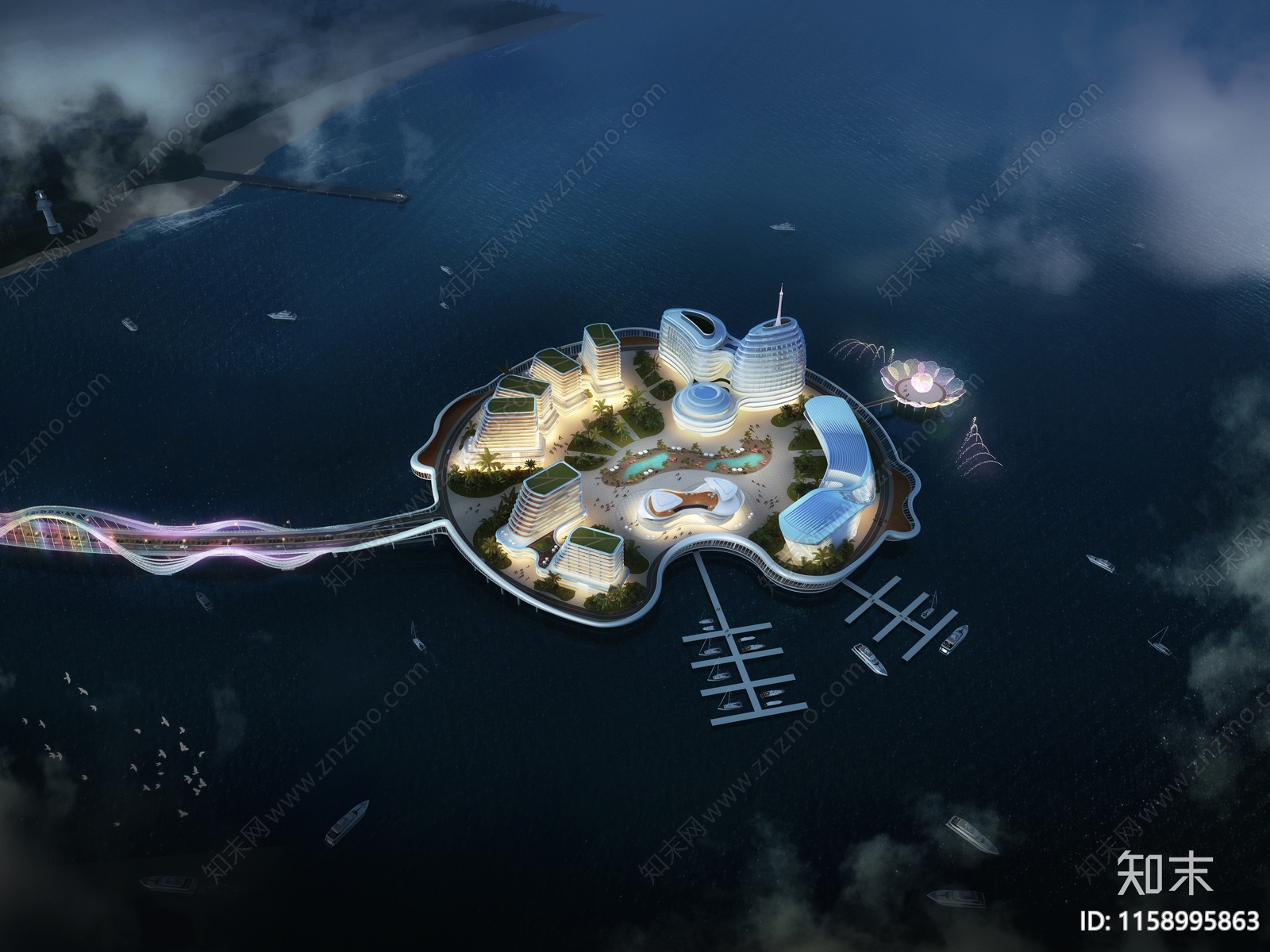 现代酒店平面效果施工图下载【ID:1158995863】