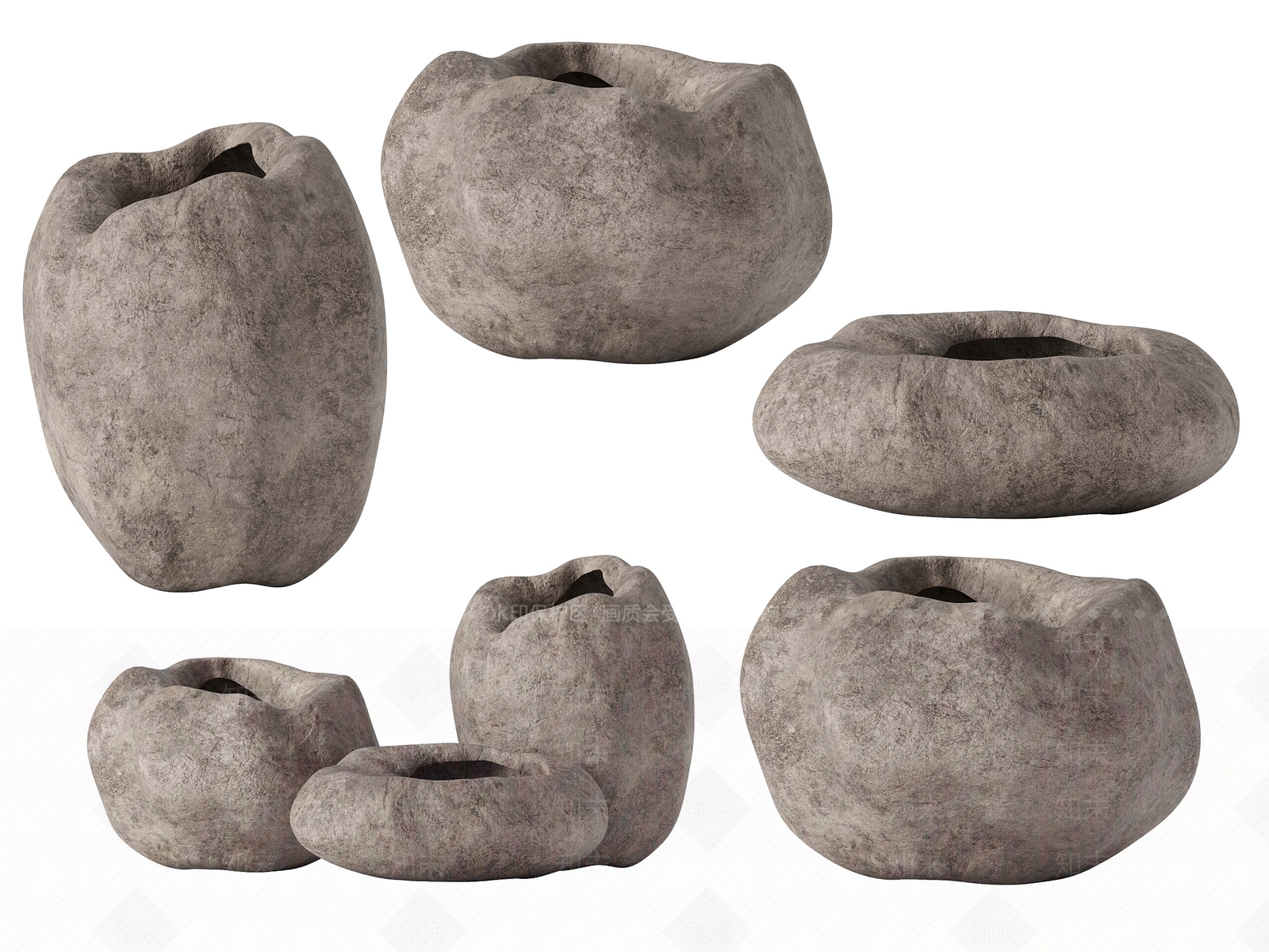 北欧简约陶瓷摆件3D模型下载【ID:1159000415】