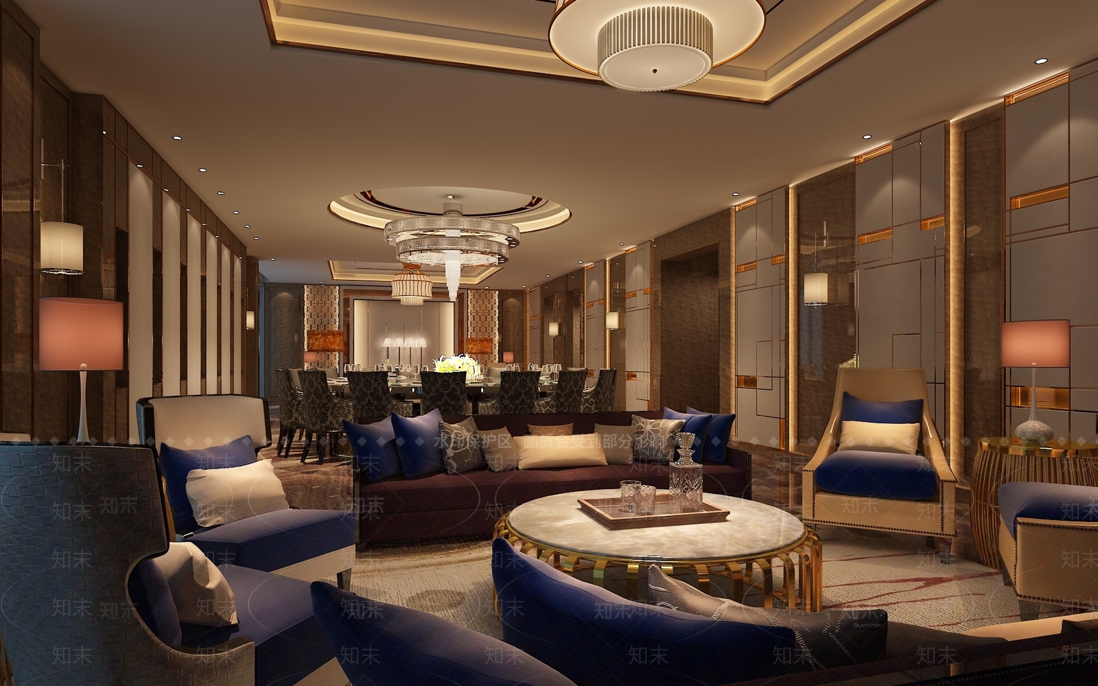 酒店豪华包间3D模型下载【ID:1159001305】