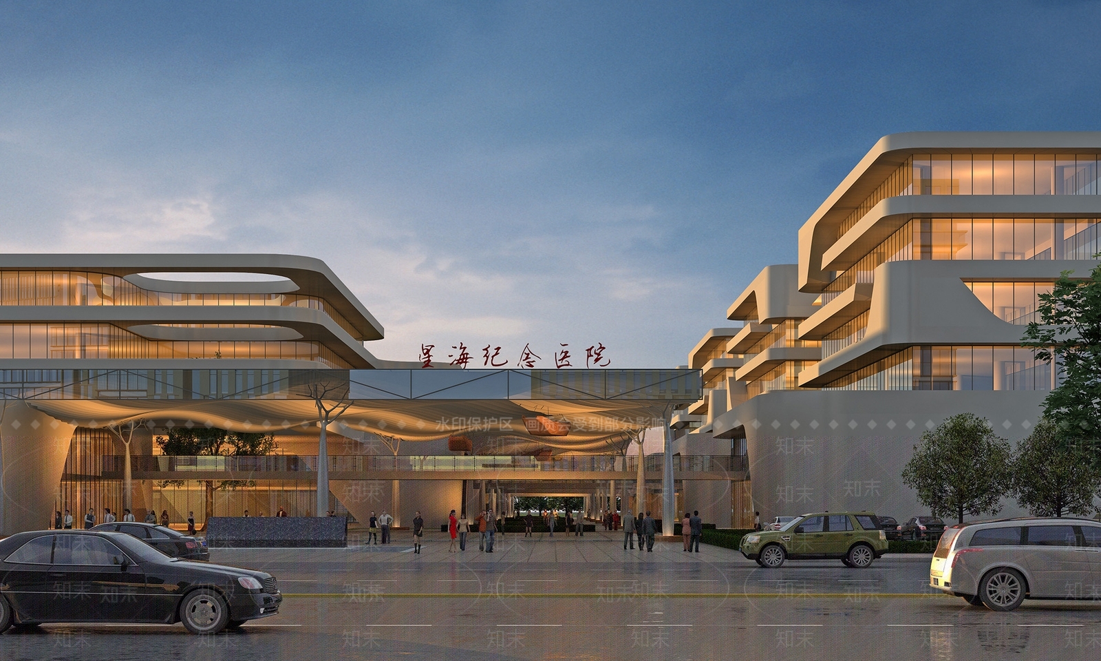 医院楼外观3D模型下载【ID:1159005407】