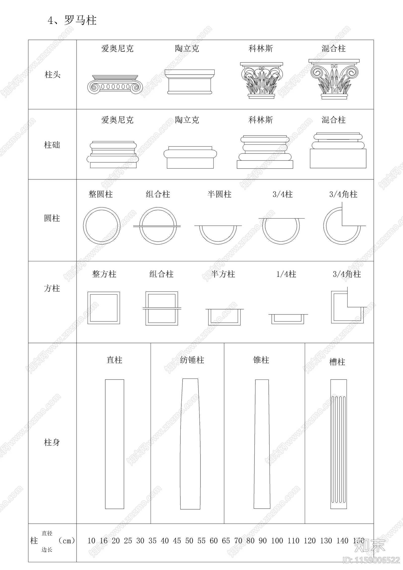 外墙装饰构件cad施工图下载【ID:1159006522】