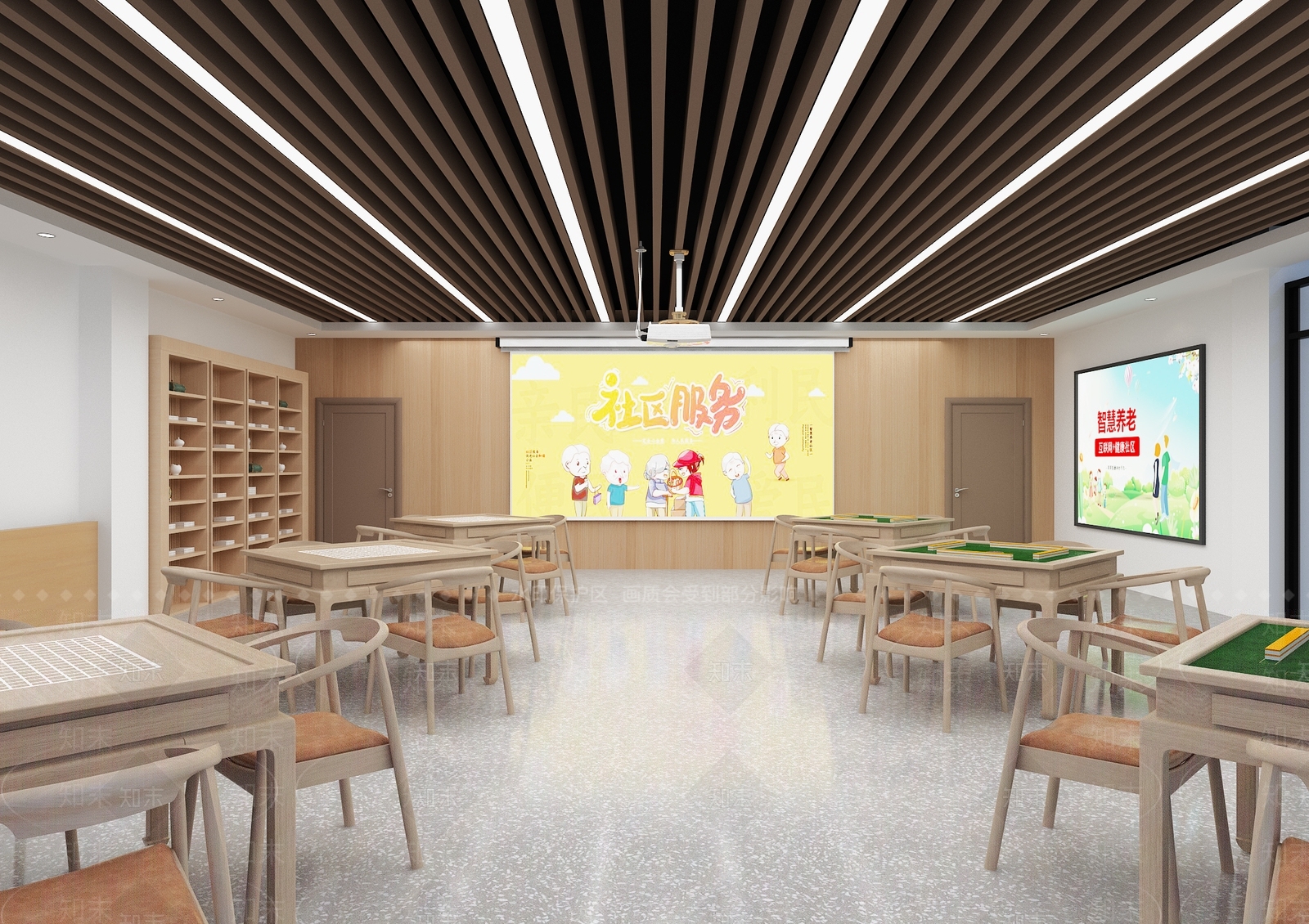 现代活动室3D模型下载【ID:1159010889】