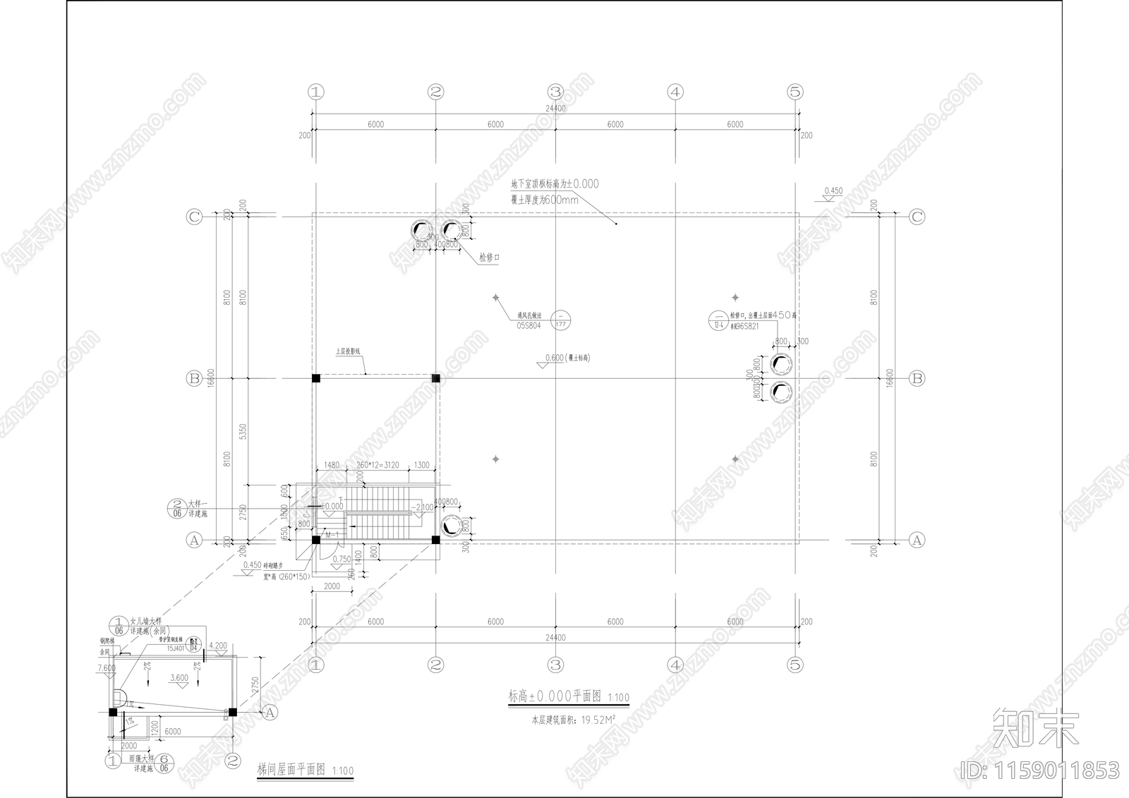 世林泵房建筑2017cad施工图下载【ID:1159011853】