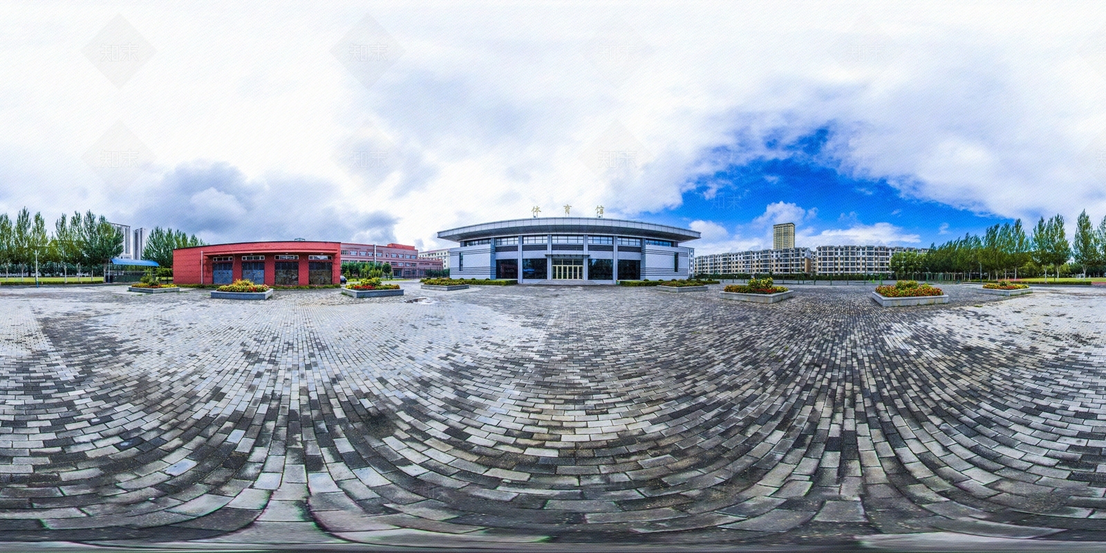 HDR城市小区社区广场全景贴图下载【ID:1159019963】