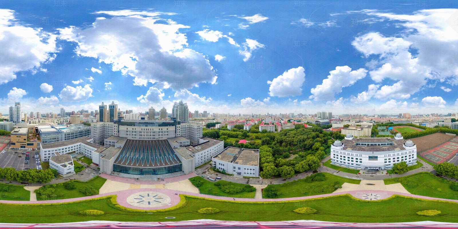 HDR城市小区社区广场全景贴图下载【ID:1159021539】
