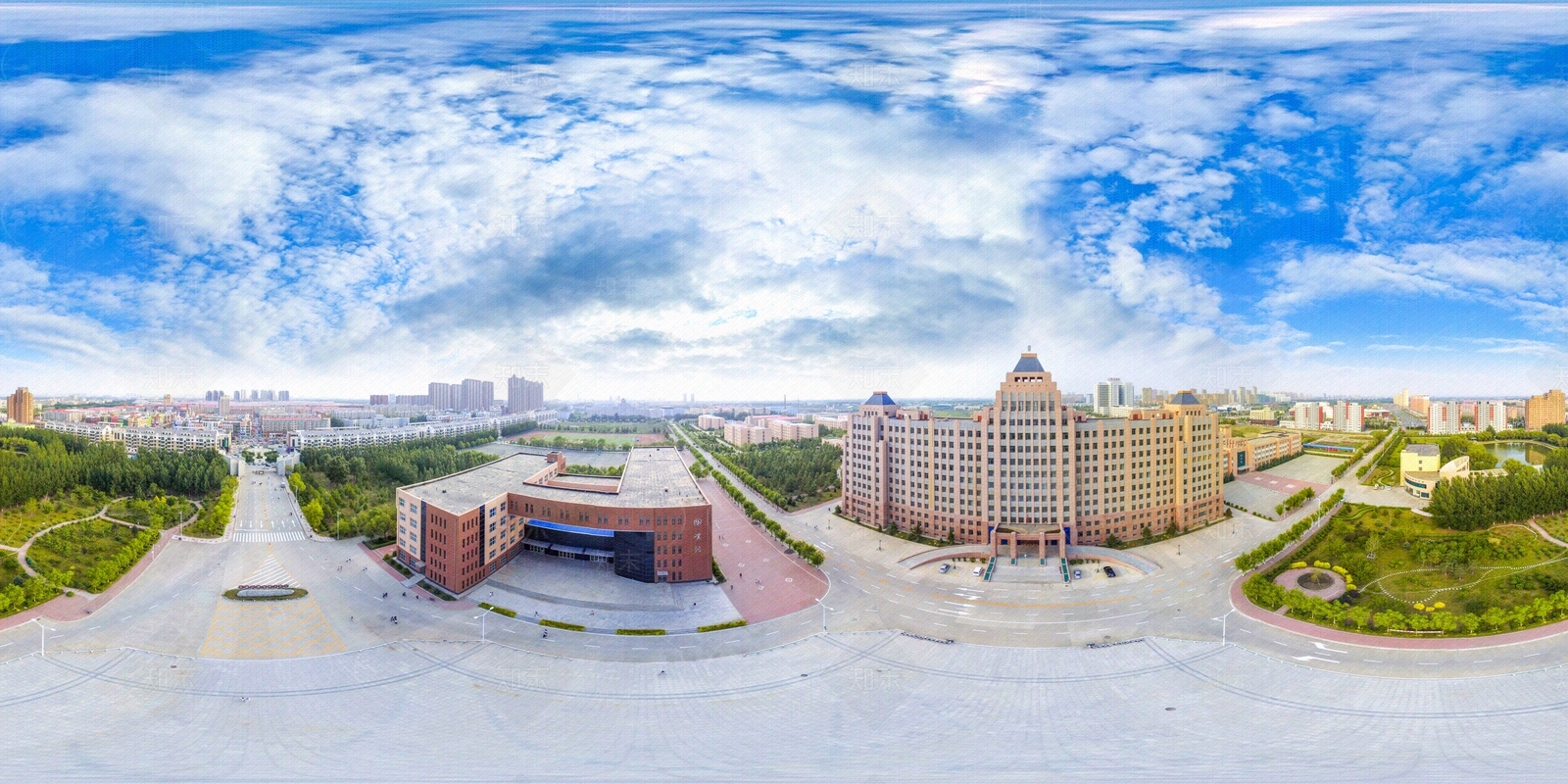 HDR城市小区社区广场全景贴图下载【ID:1159021692】