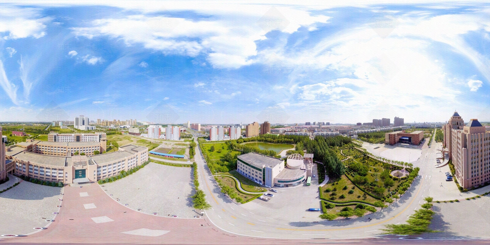 HDR城市小区社区广场全景贴图下载【ID:1159021645】