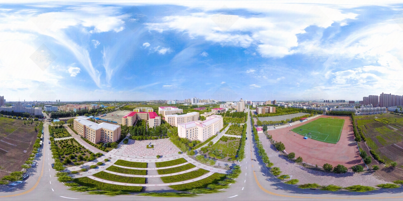 HDR城市小区社区广场全景贴图下载【ID:1159022404】