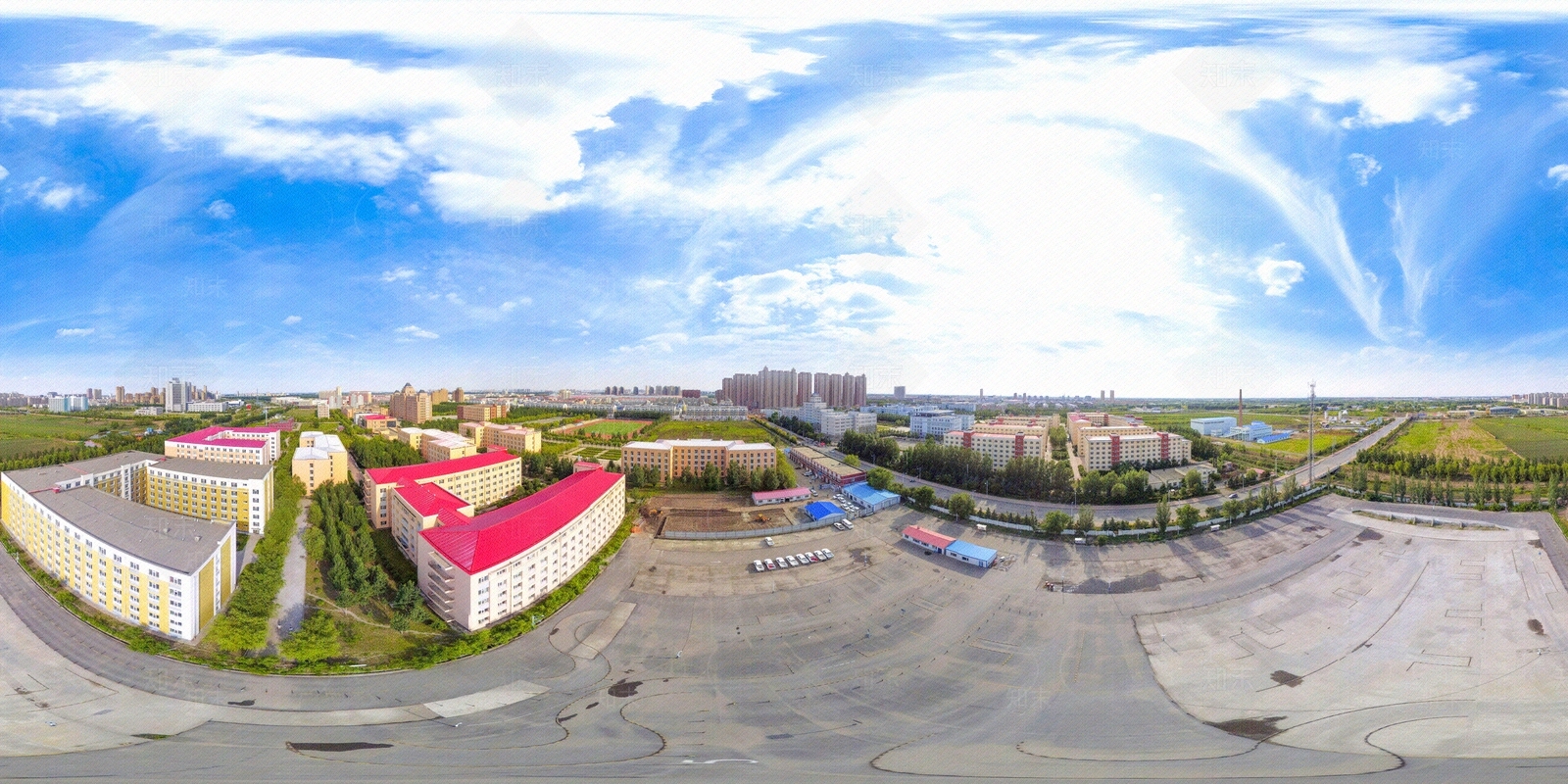 HDR城市小区社区广场全景贴图下载【ID:1159022476】
