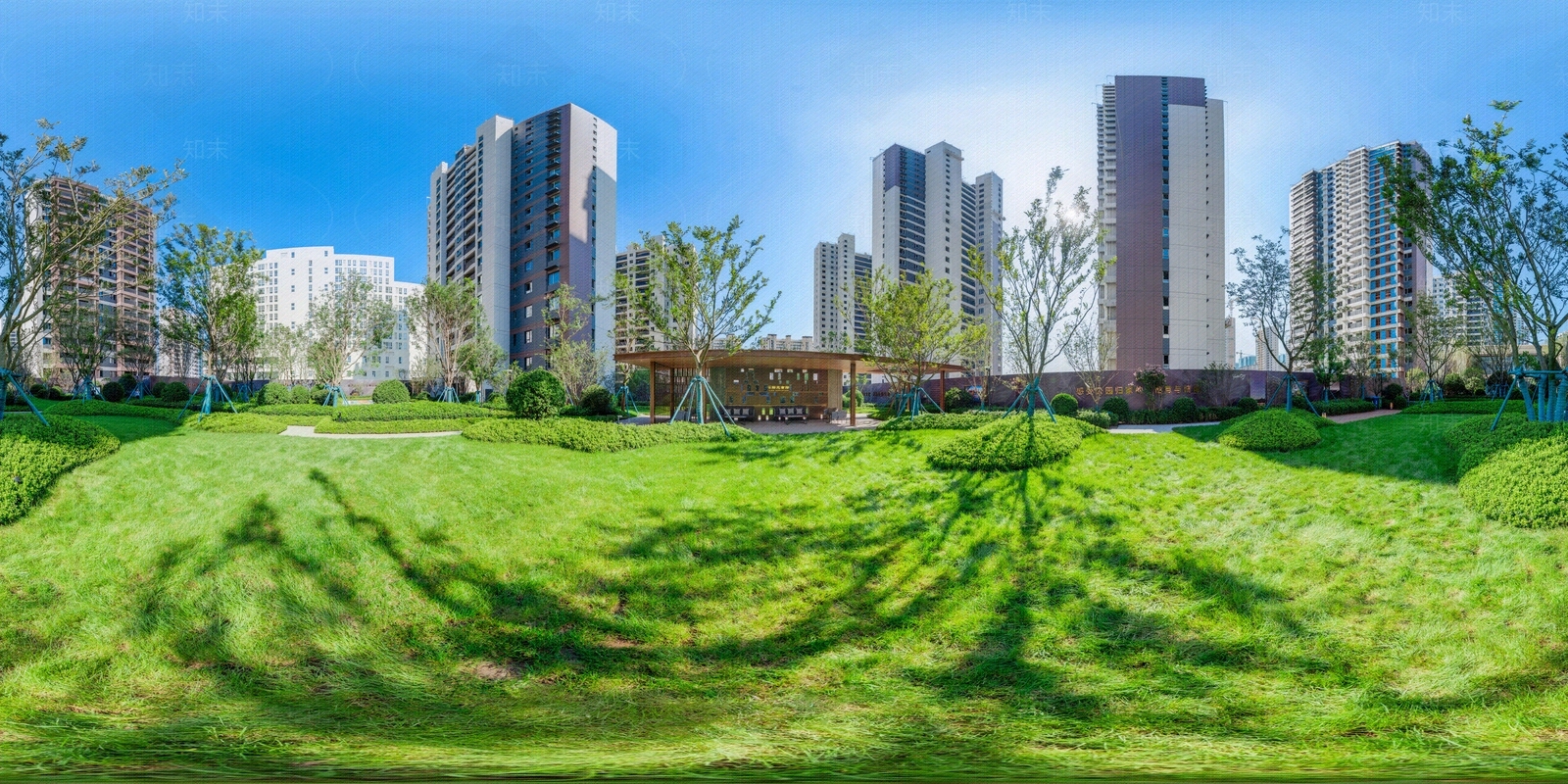 HDR城市小区社区广场全景贴图下载【ID:1159025485】