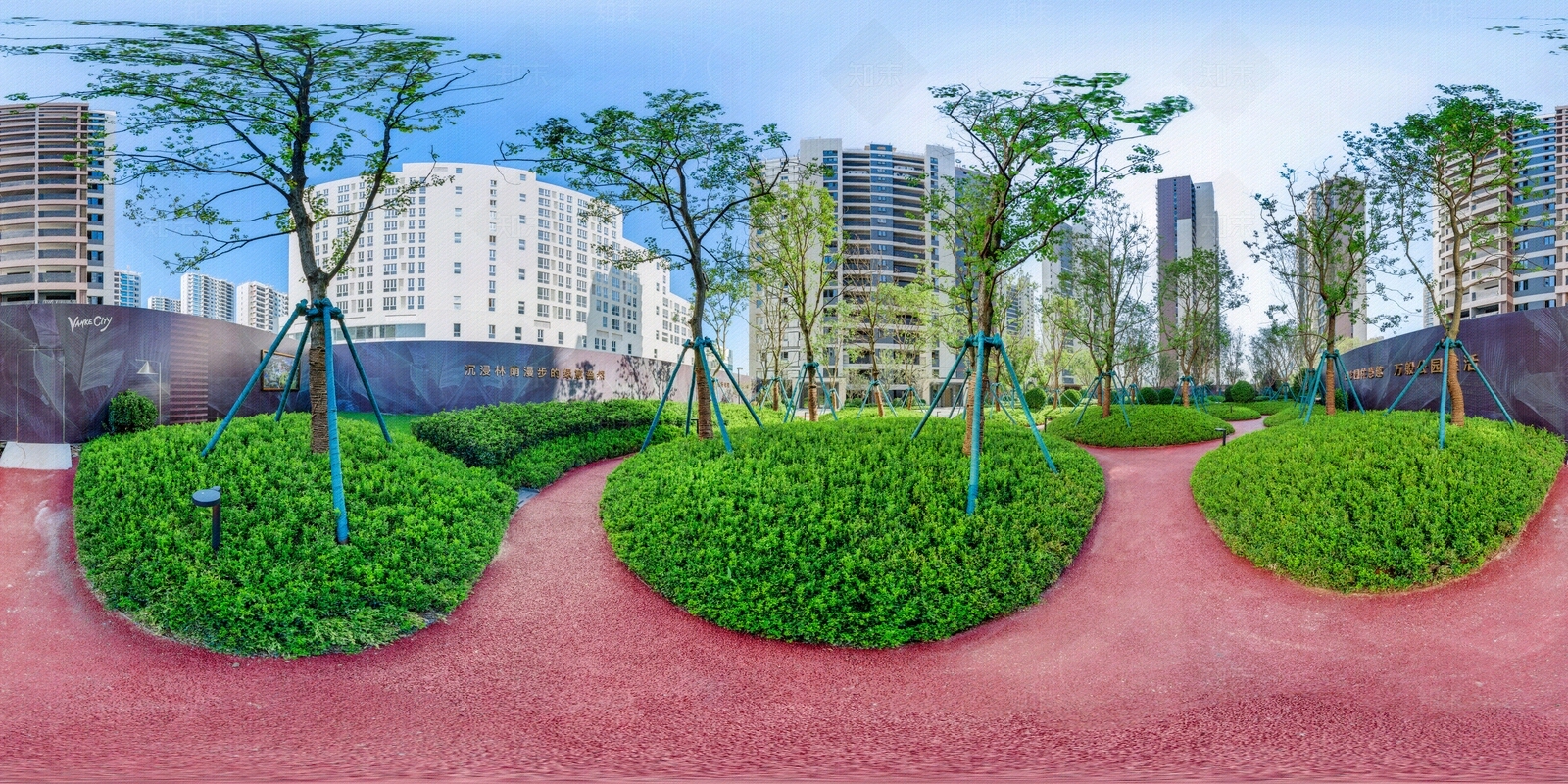 HDR城市小区社区广场全景贴图下载【ID:1159029600】