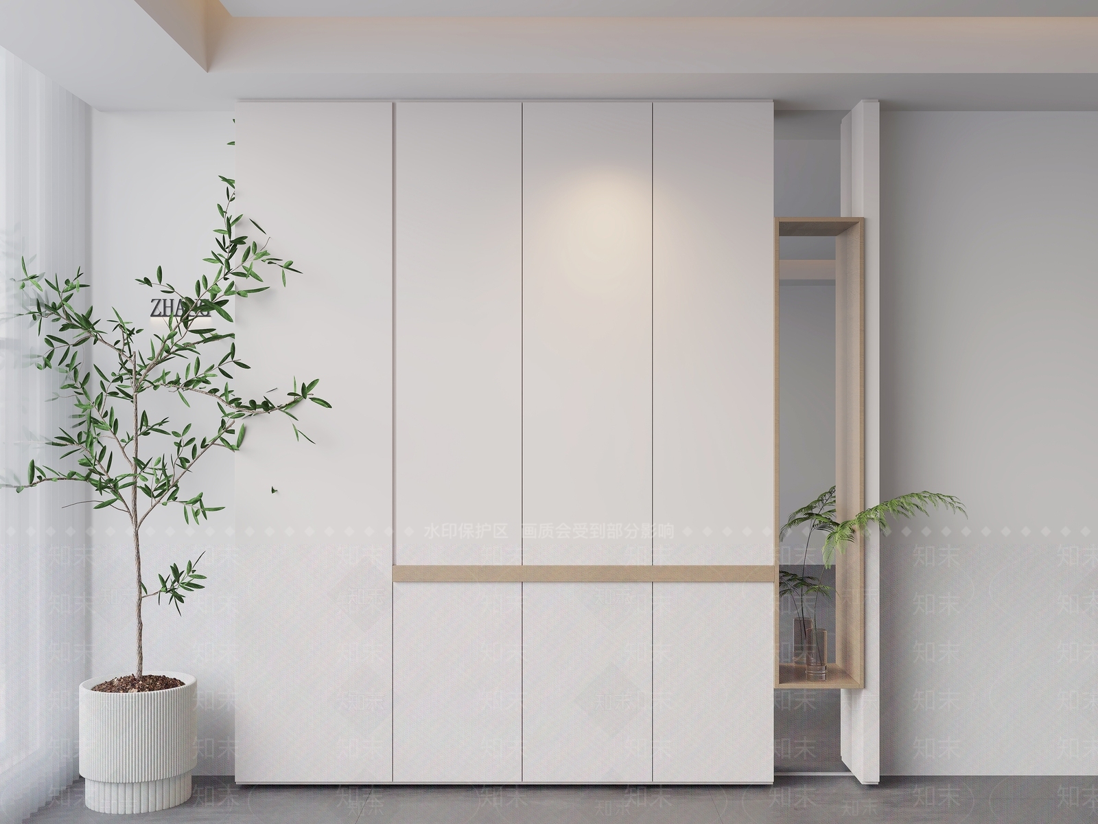 现代玄关柜3D模型下载【ID:1159027598】