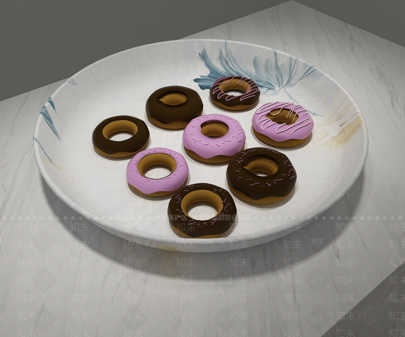 美味的甜甜圈3D模型下载【ID:1159029937】