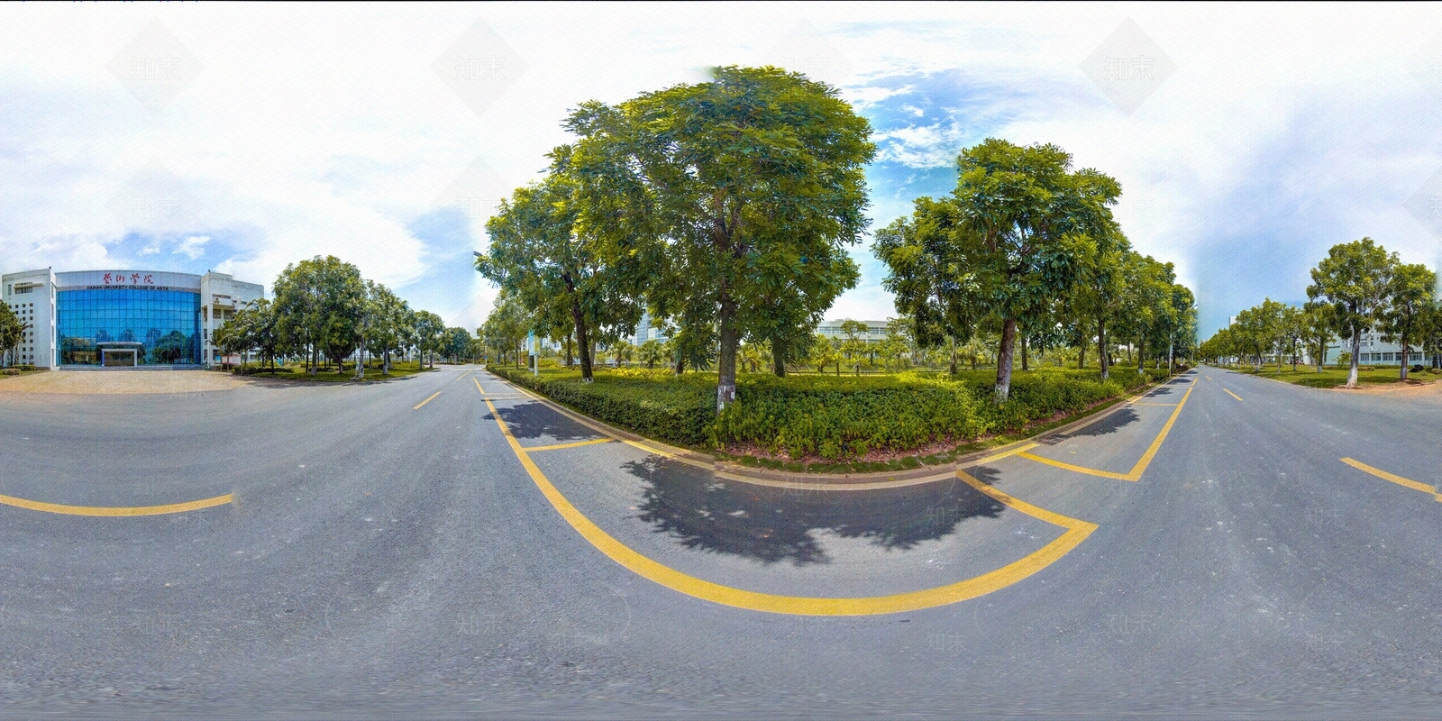 HDR城市小区社区广场全景贴图下载【ID:1159030729】