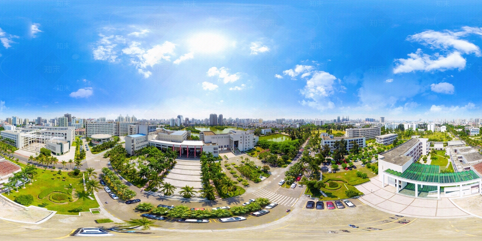 HDR城市小区社区广场全景贴图下载【ID:1159031727】