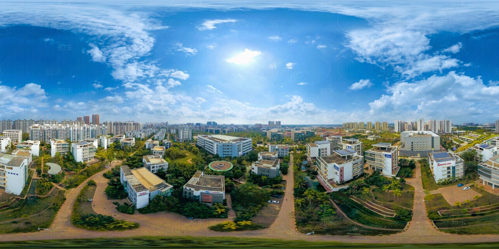 HDR城市小区社区广场全景贴图下载【ID:1159031851】