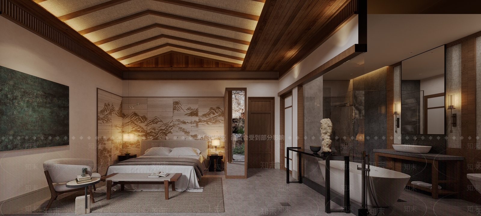 中式侘寂民宿3D模型下载【ID:1159033924】