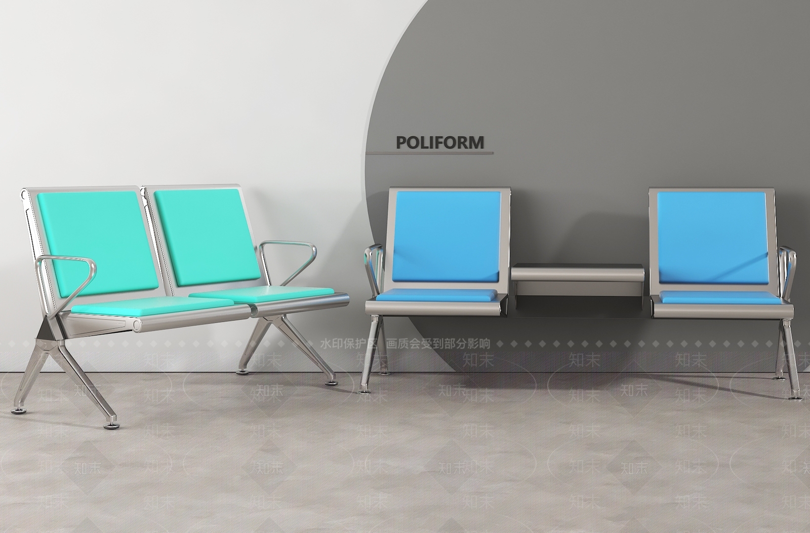 现代等候厅公共座椅3D模型下载【ID:1159037447】