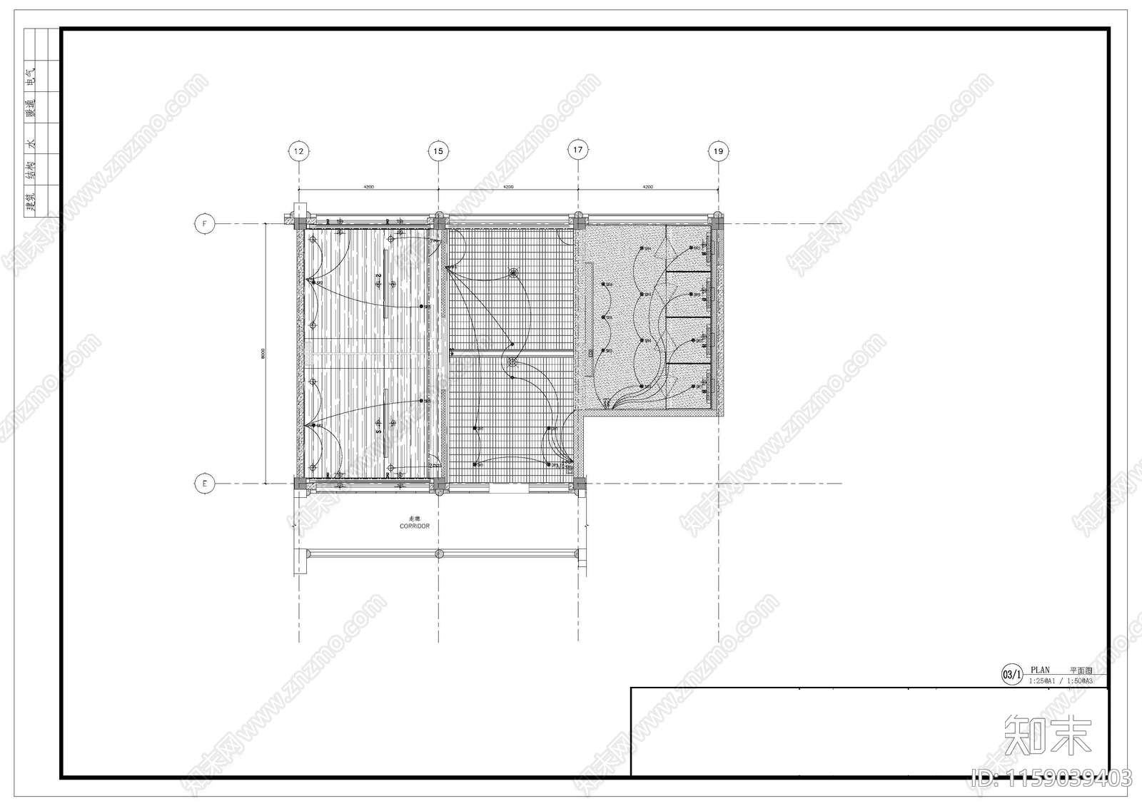 办公室S6人cad施工图下载【ID:1159039403】