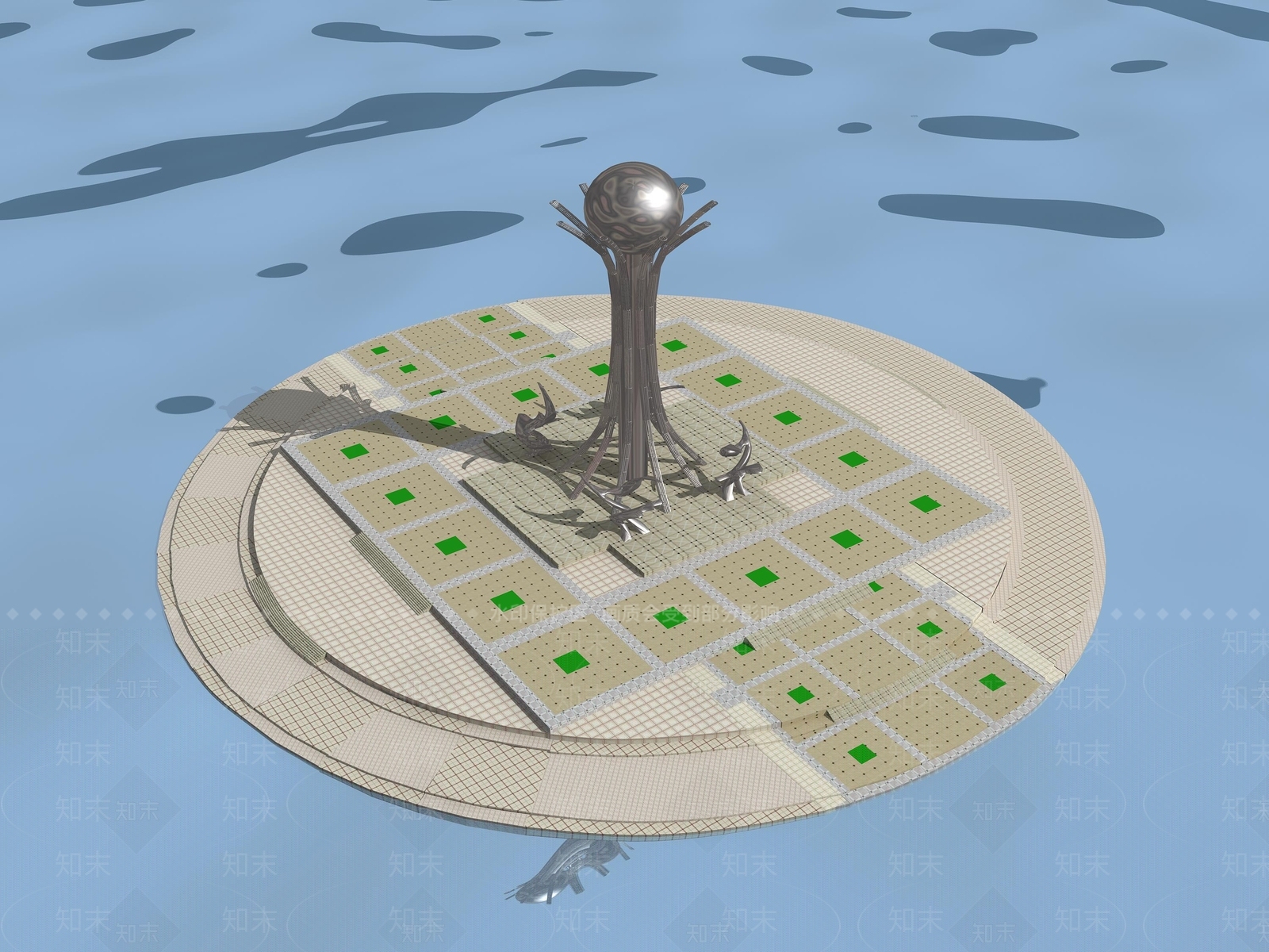 现代广场景观3D模型下载【ID:1159047153】