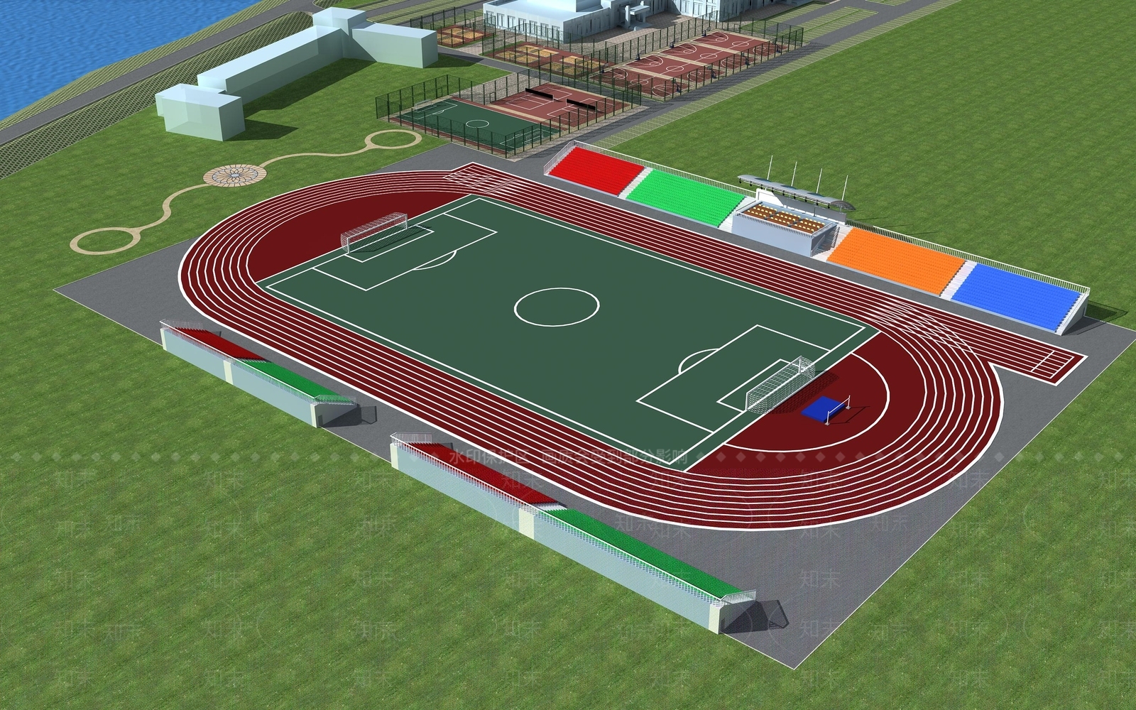 现代足球场3D模型下载【ID:1159047408】