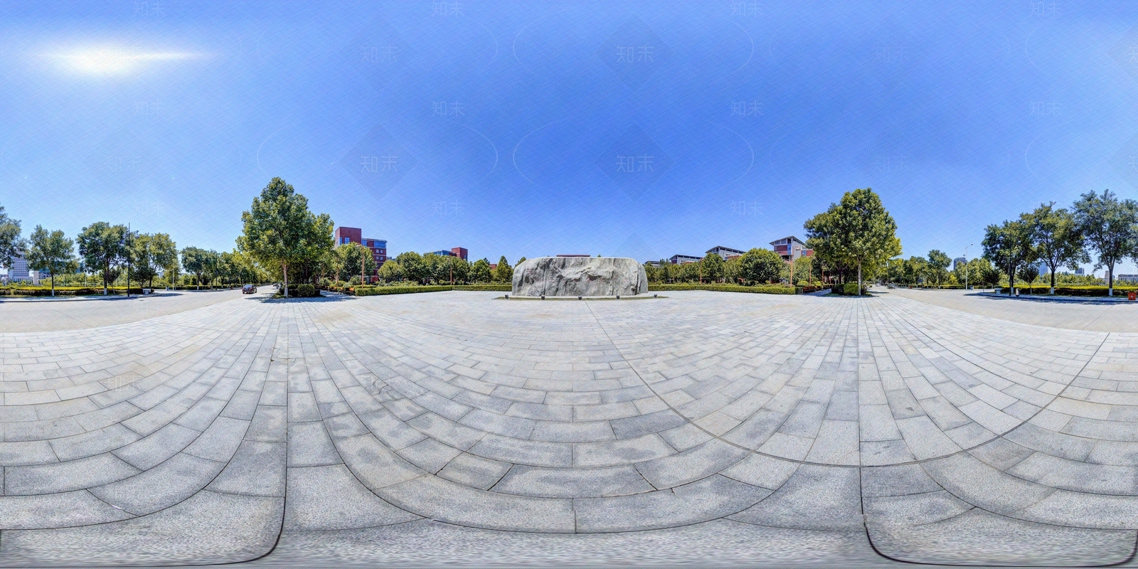 HDR城市小区社区广场全景贴图下载【ID:1159048923】