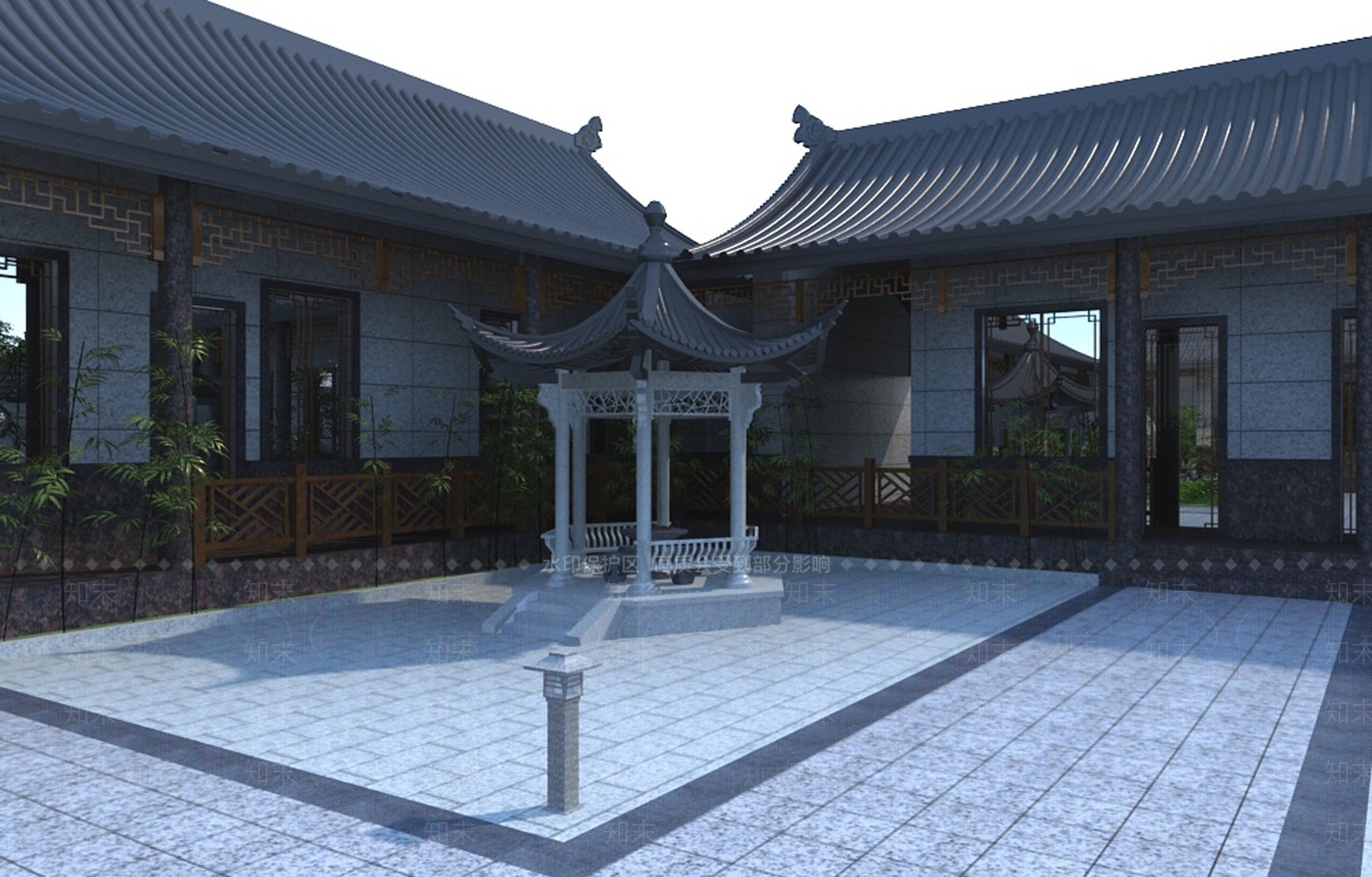 古建筑四合院3D模型下载【ID:1159449126】