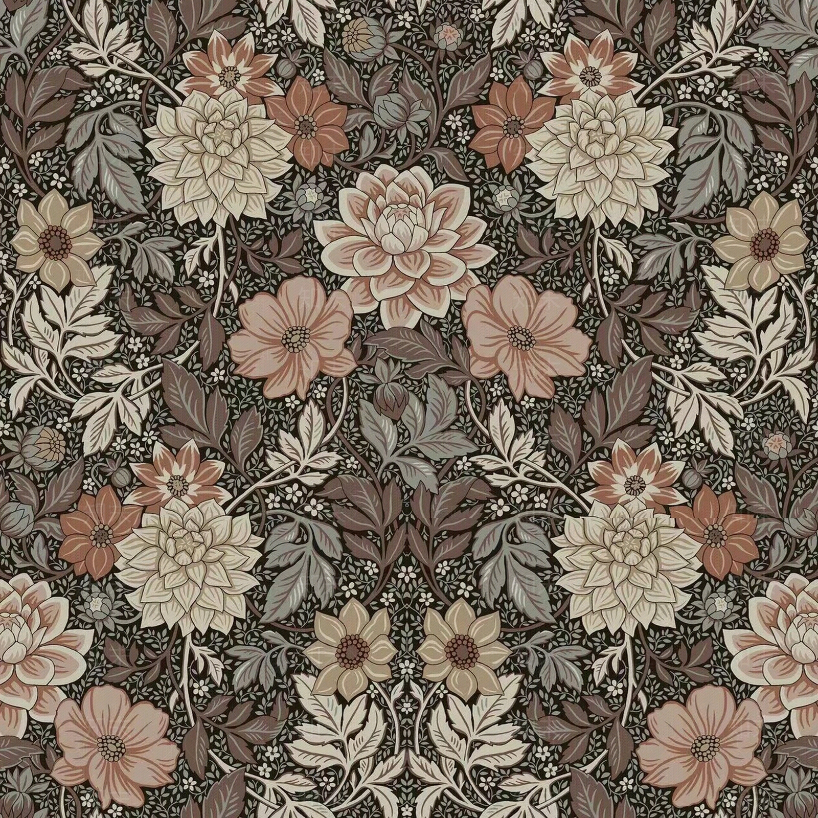 无缝美式乡村大花墙布墙纸贴图下载【ID:1159050585】