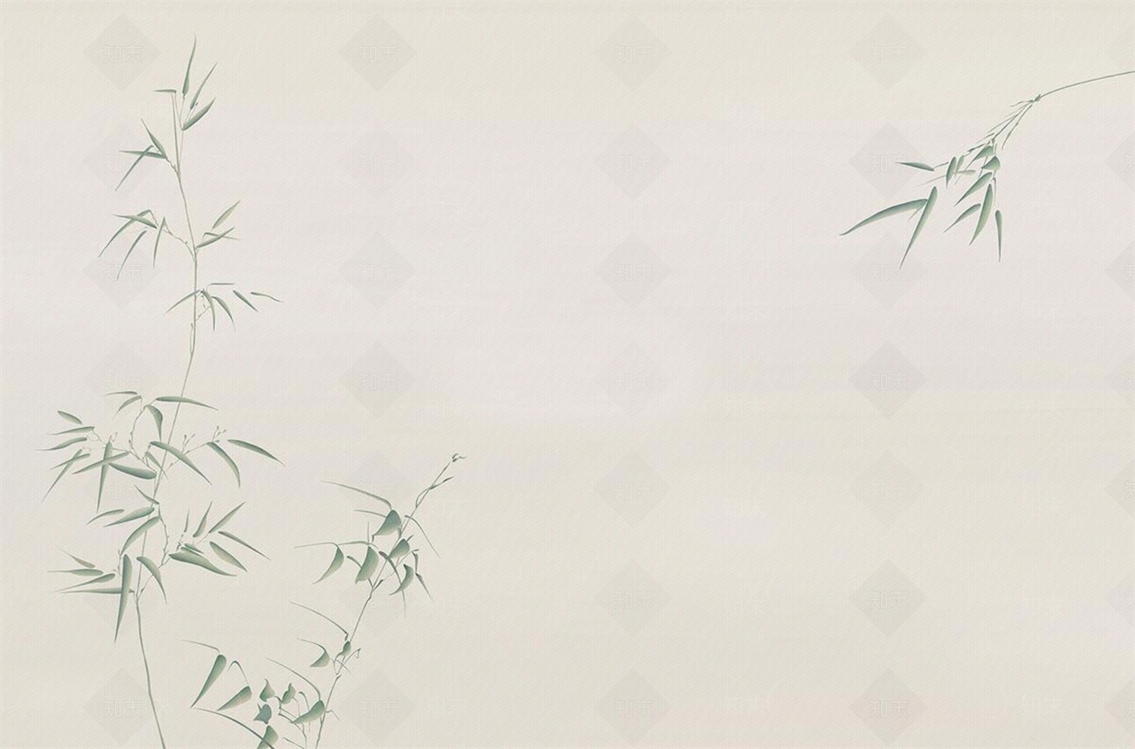 绿色新中式竹子壁画贴图下载【ID:1159053654】