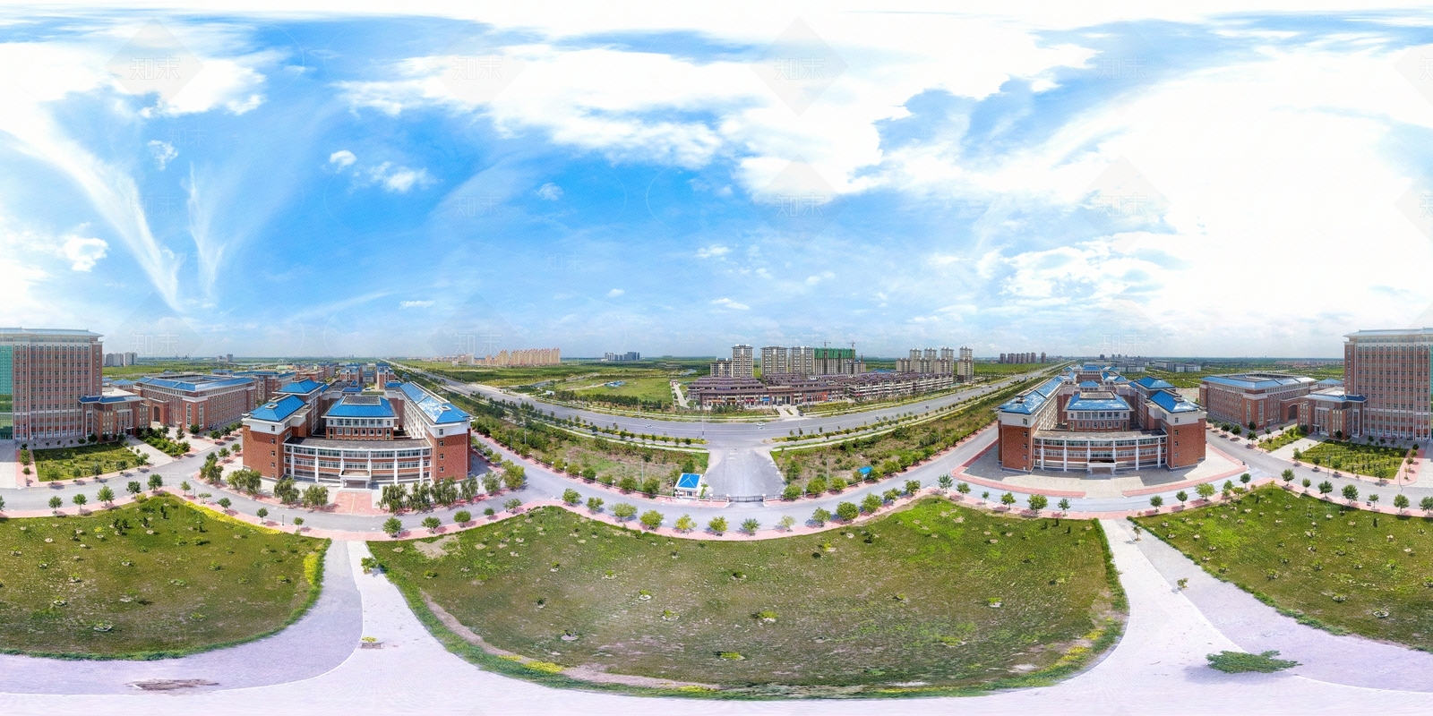 HDR城市小区社区广场全景贴图下载【ID:1159055049】