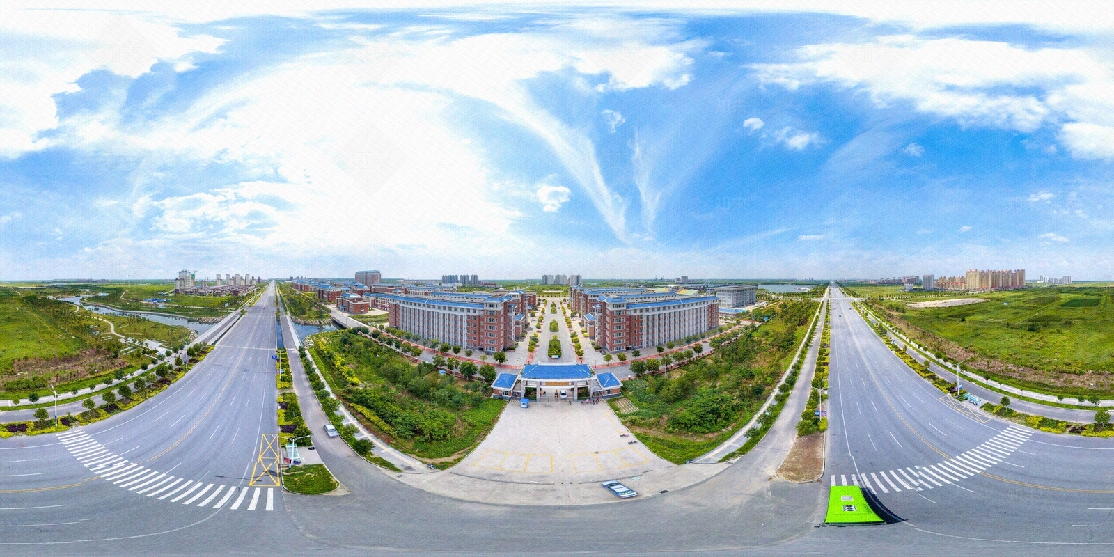 HDR城市小区社区广场全景贴图下载【ID:1159055186】