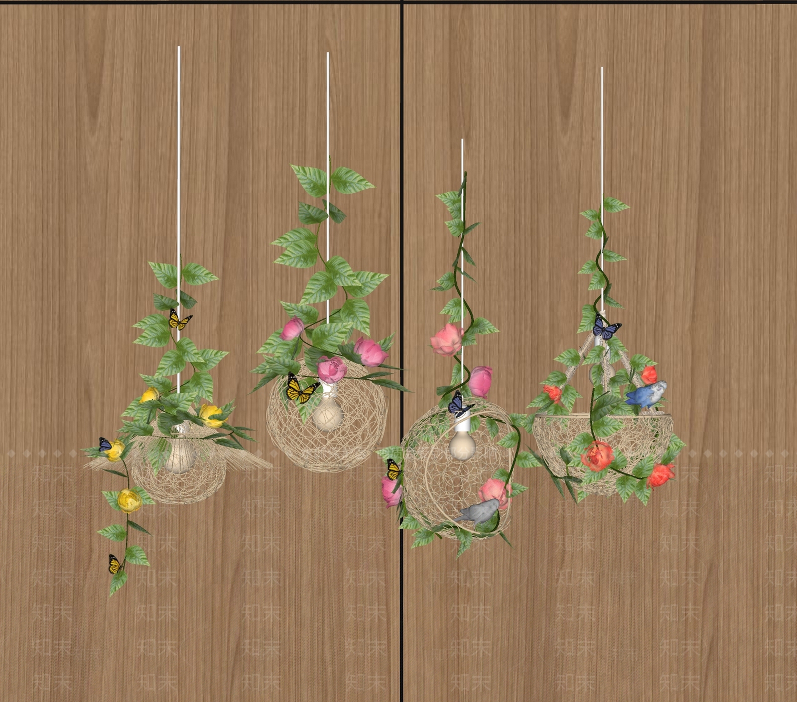 现代餐厅吊灯SU模型草图