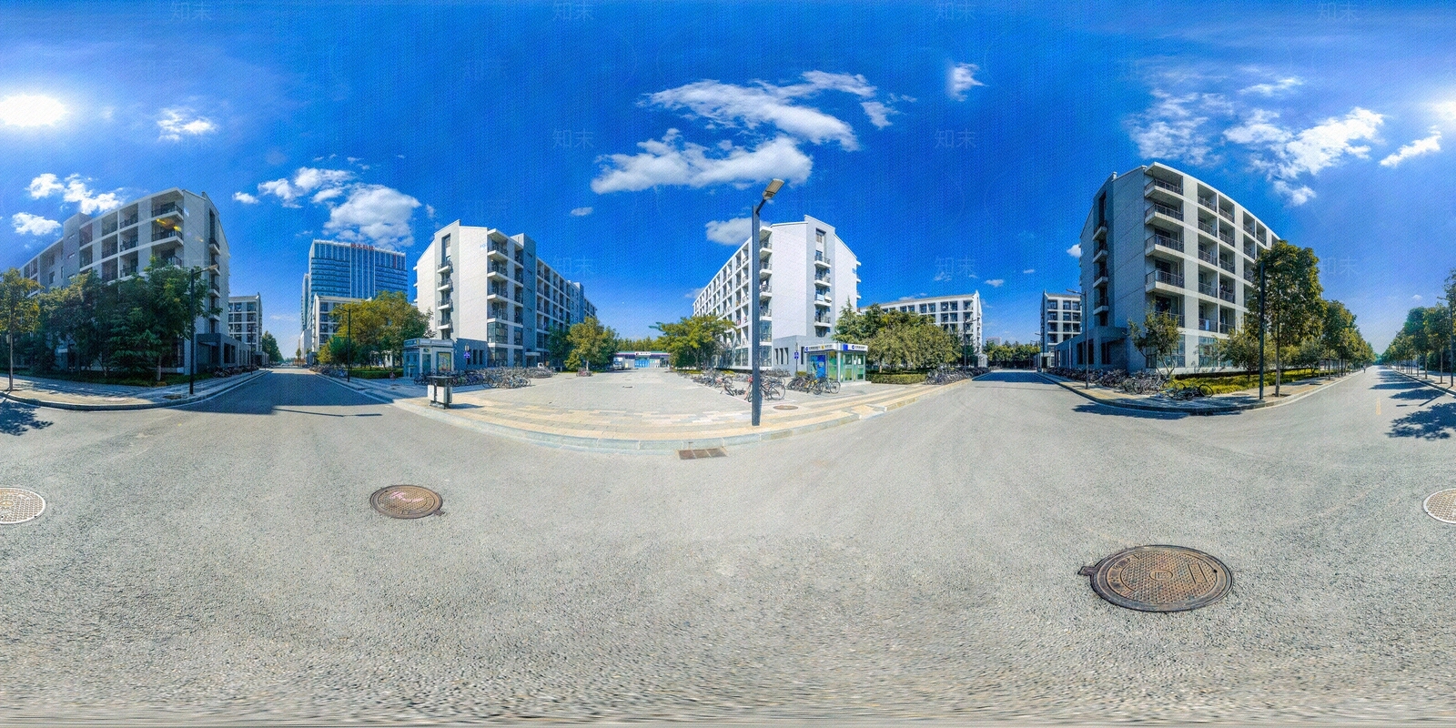HDR城市小区社区广场全景贴图下载【ID:1159057604】