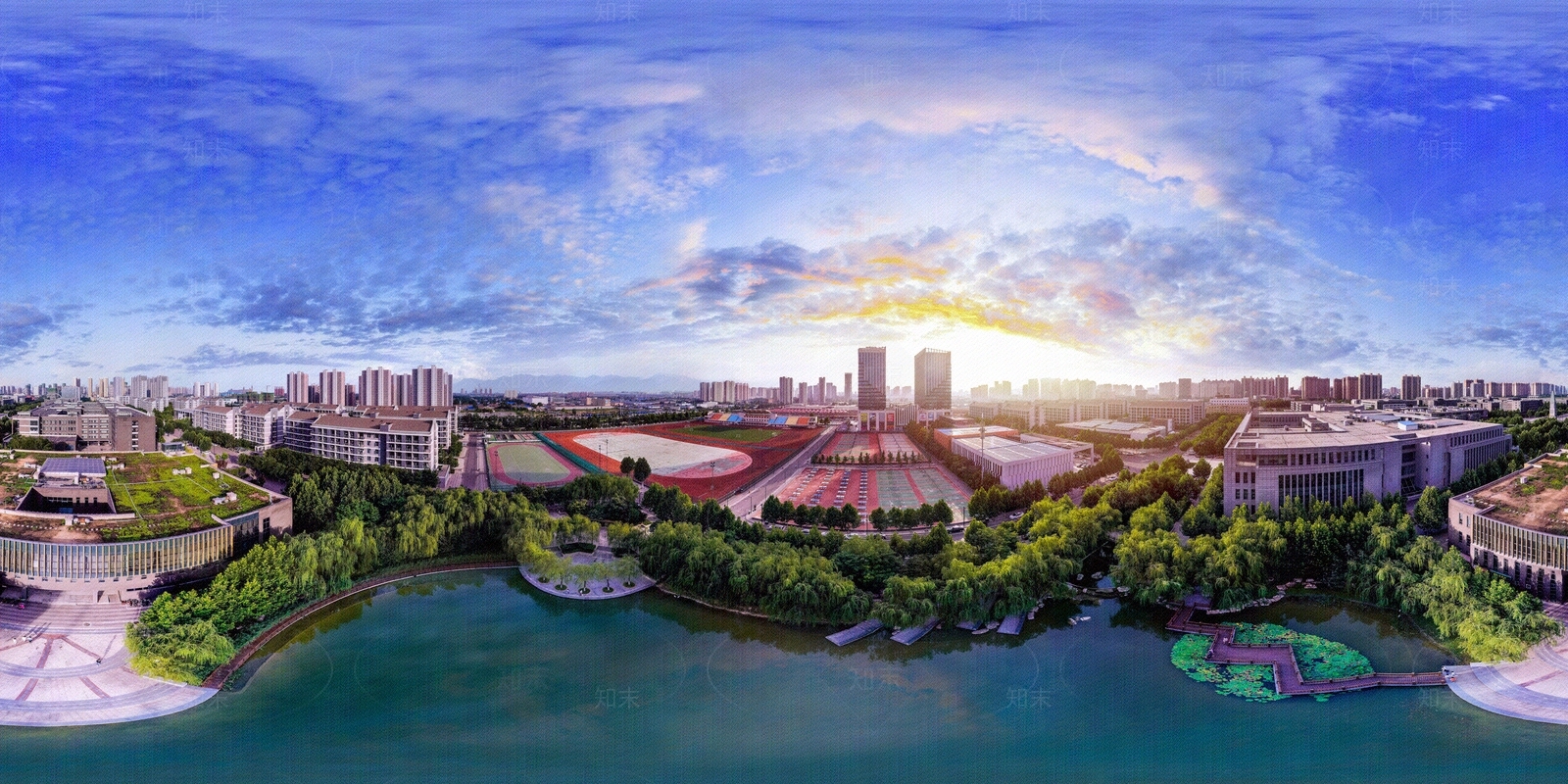 HDR城市小区社区广场全景贴图下载【ID:1159058130】