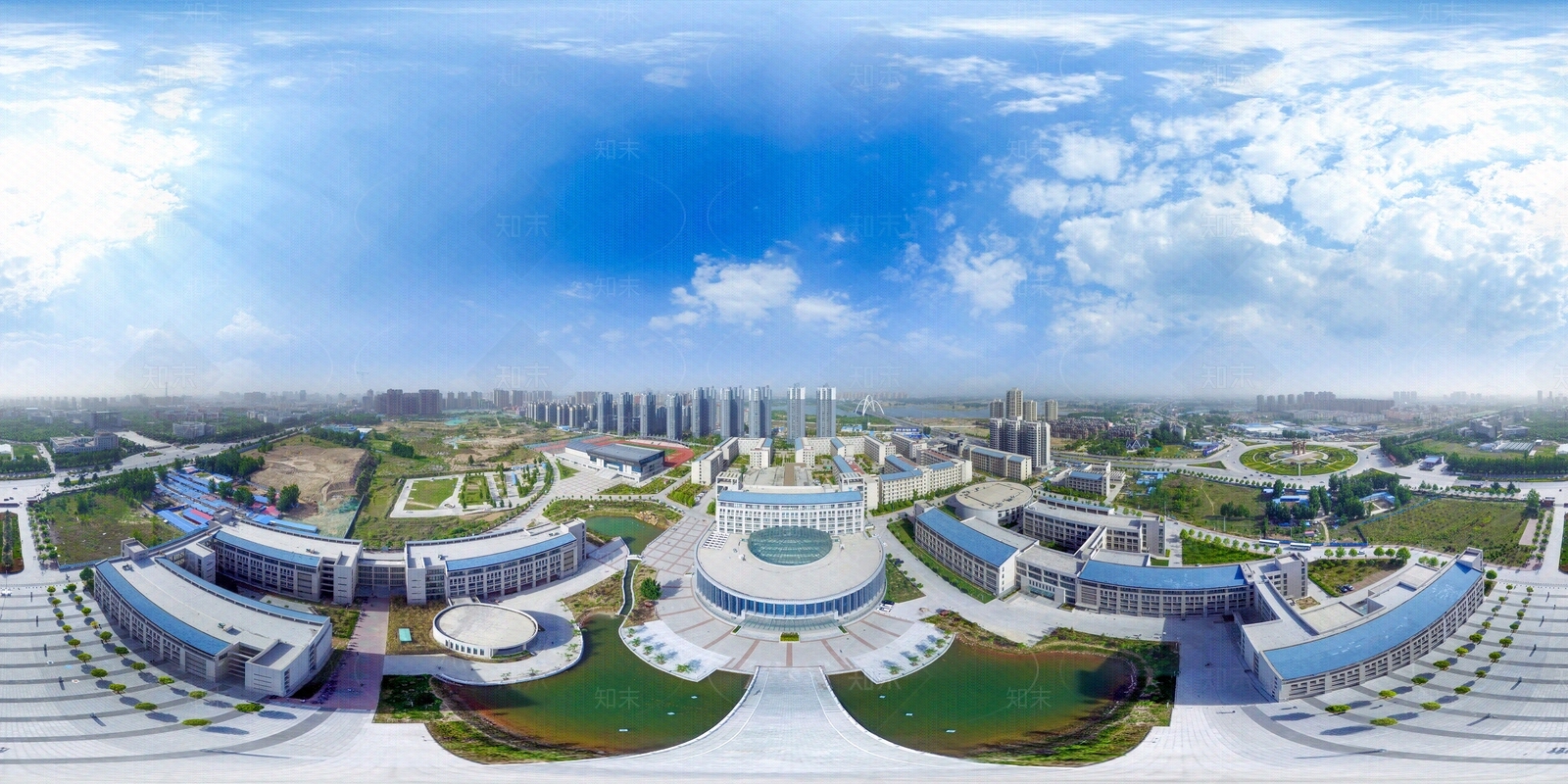 HDR城市小区社区广场全景贴图下载【ID:1159059724】