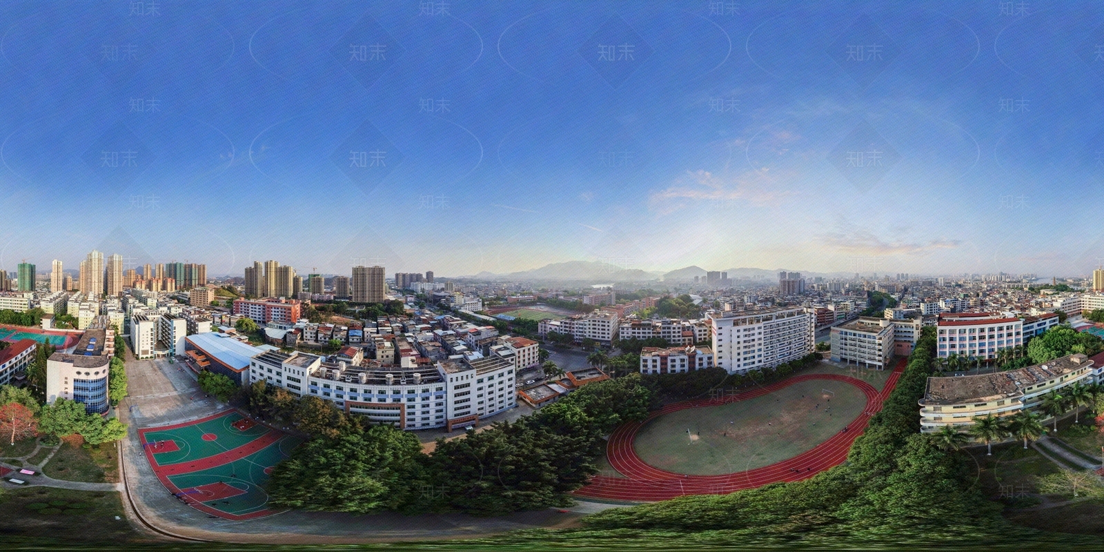HDR城市小区社区广场全景贴图下载【ID:1159062284】