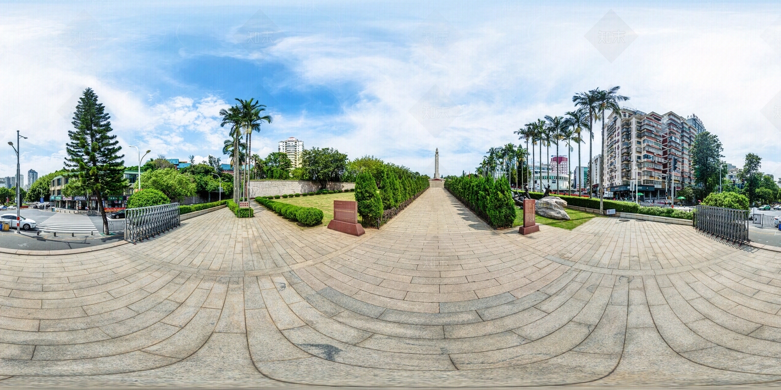 HDR城市小区社区广场全景贴图下载【ID:1159067038】