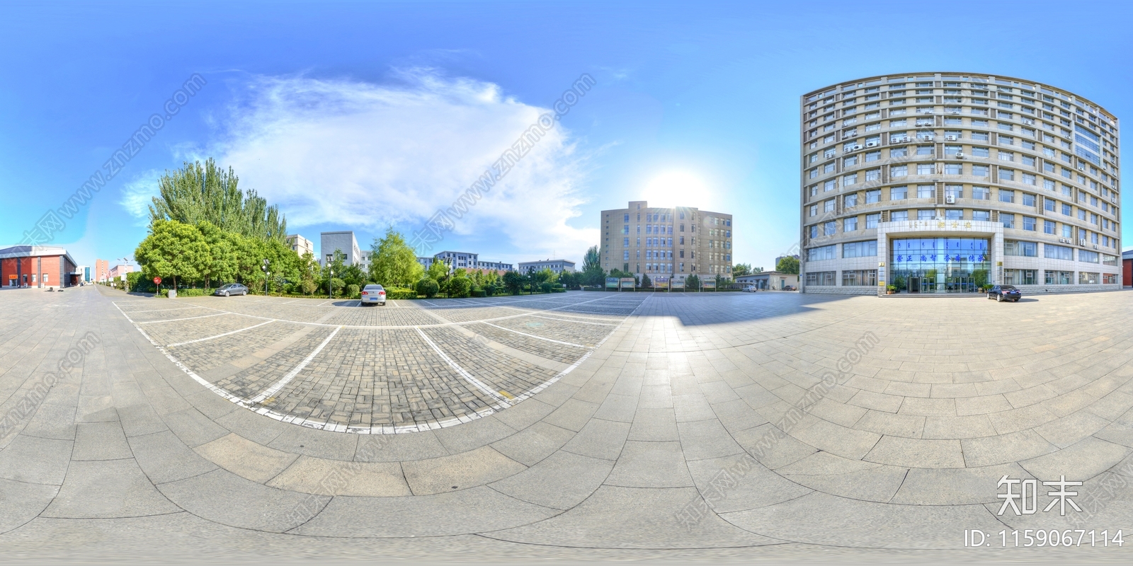 HDR城市小区社区广场全景贴图下载【ID:1159067114】