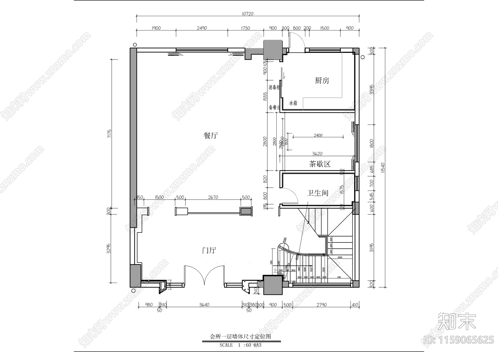 新中式私人会所CAcad施工图下载【ID:1159065625】