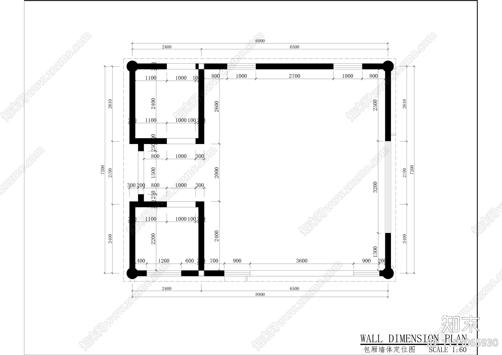 中式风包厢cad施工图下载【ID:1159065930】