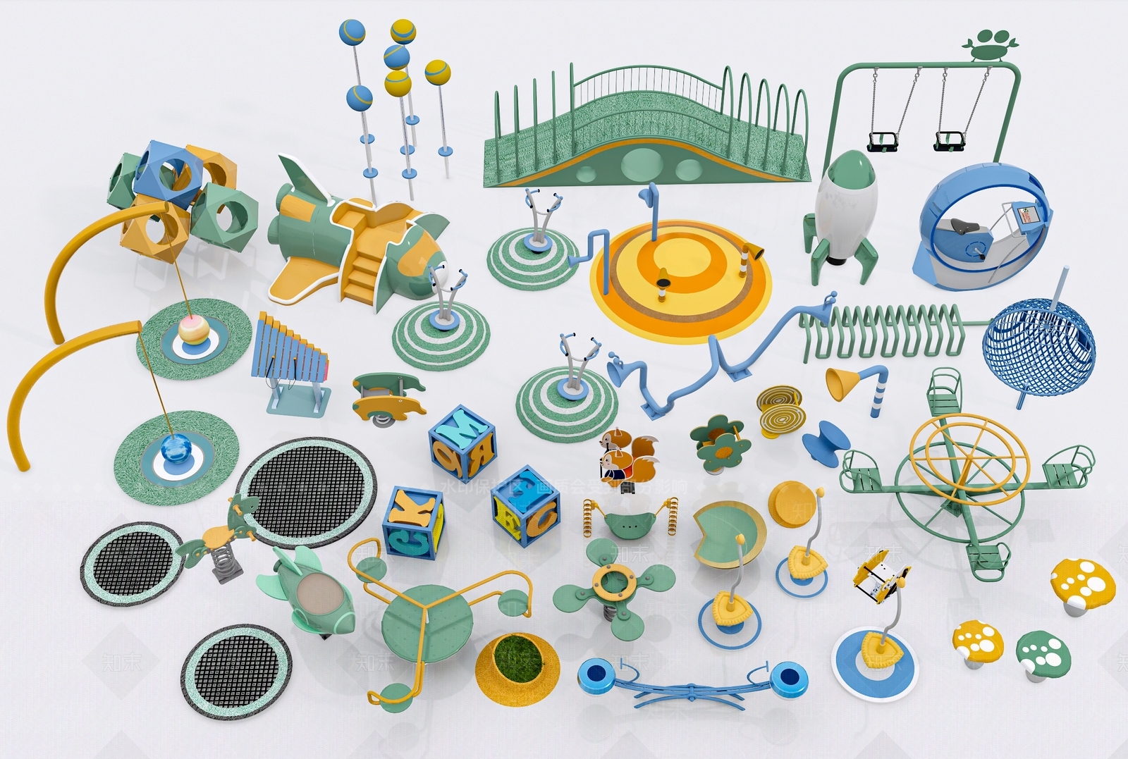 儿童游乐设施3D模型下载【ID:1159069553】